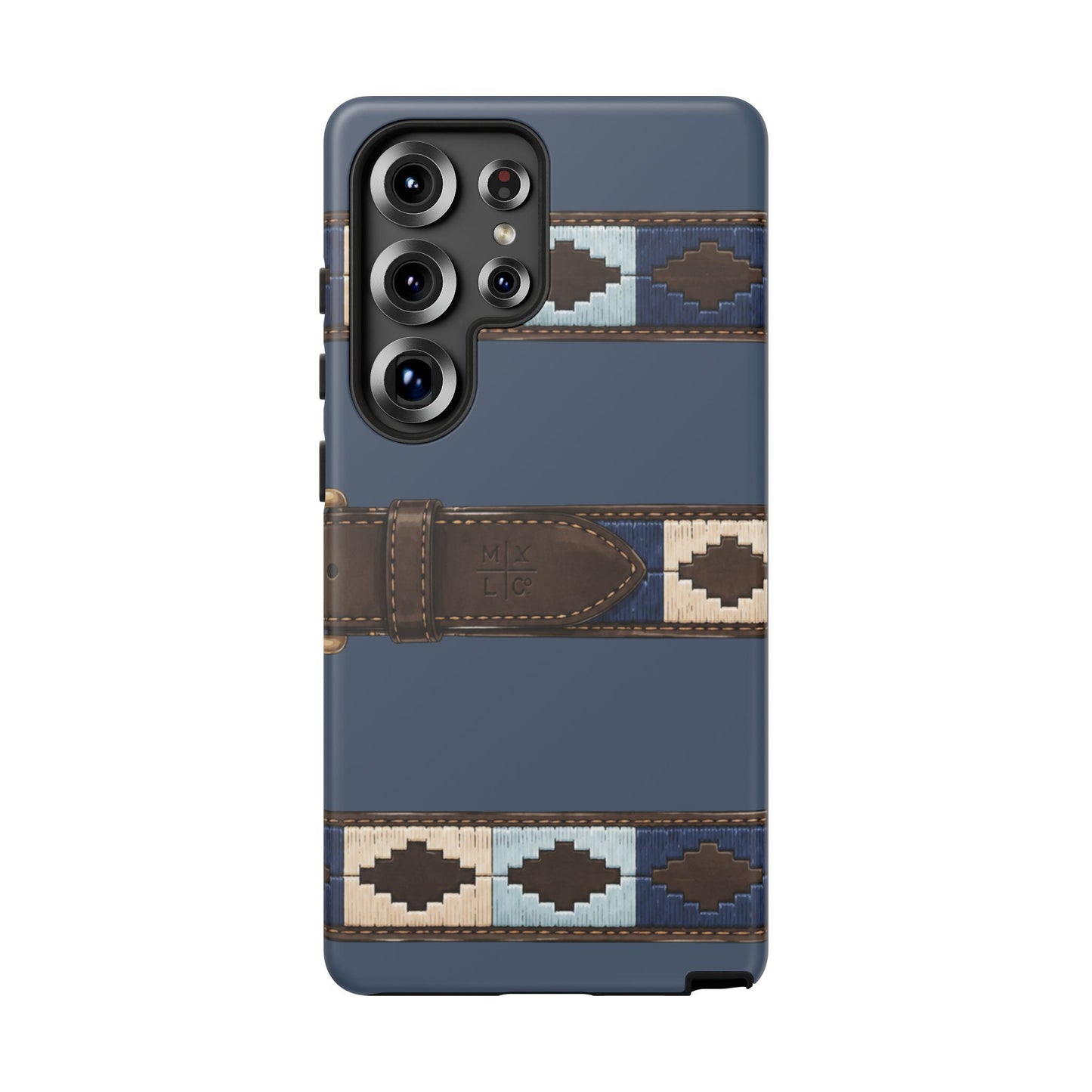 Country Belt Pattern Tough Phone Case in Deep Navy Matte