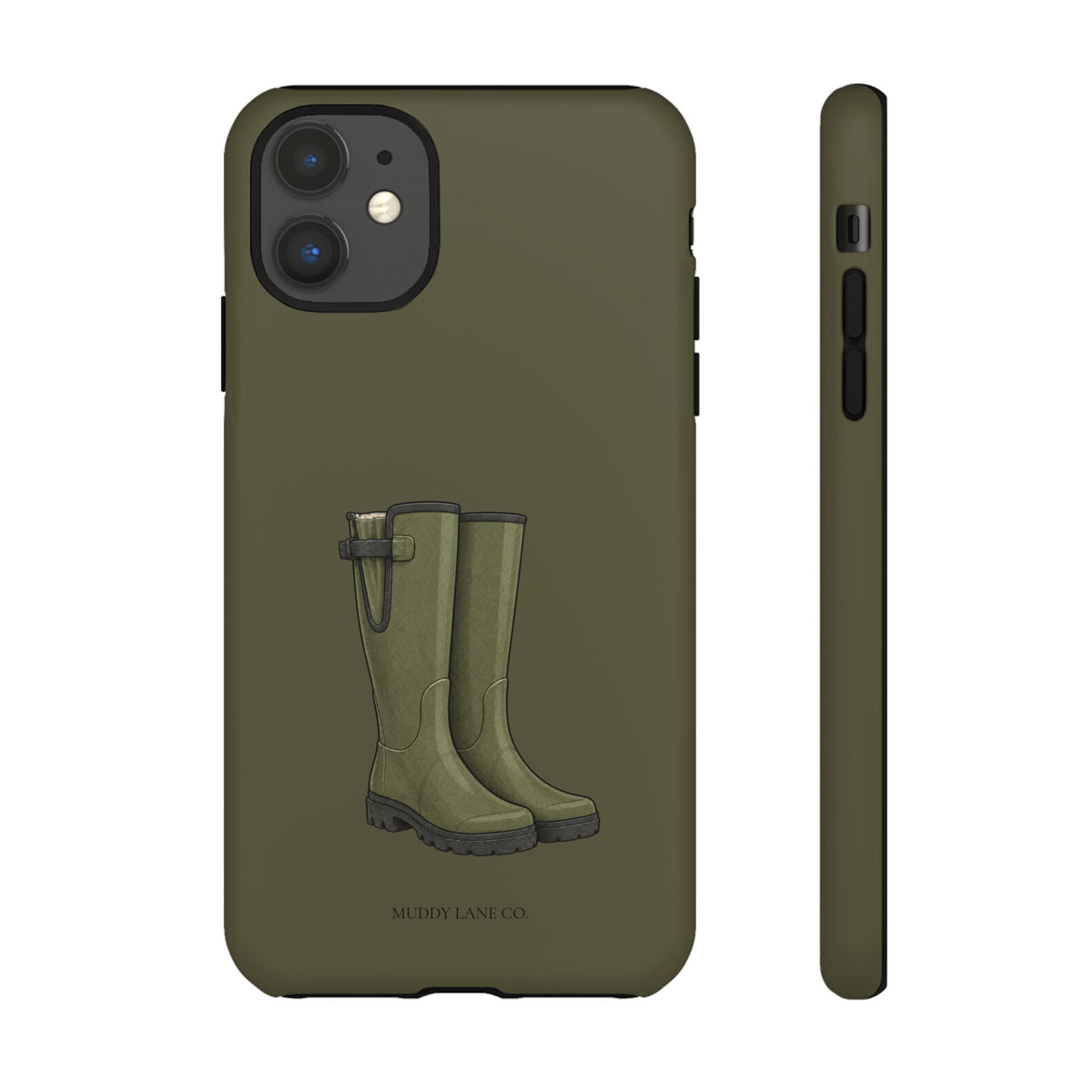 Wellies Tough Phone Case in Muddy Green Matte