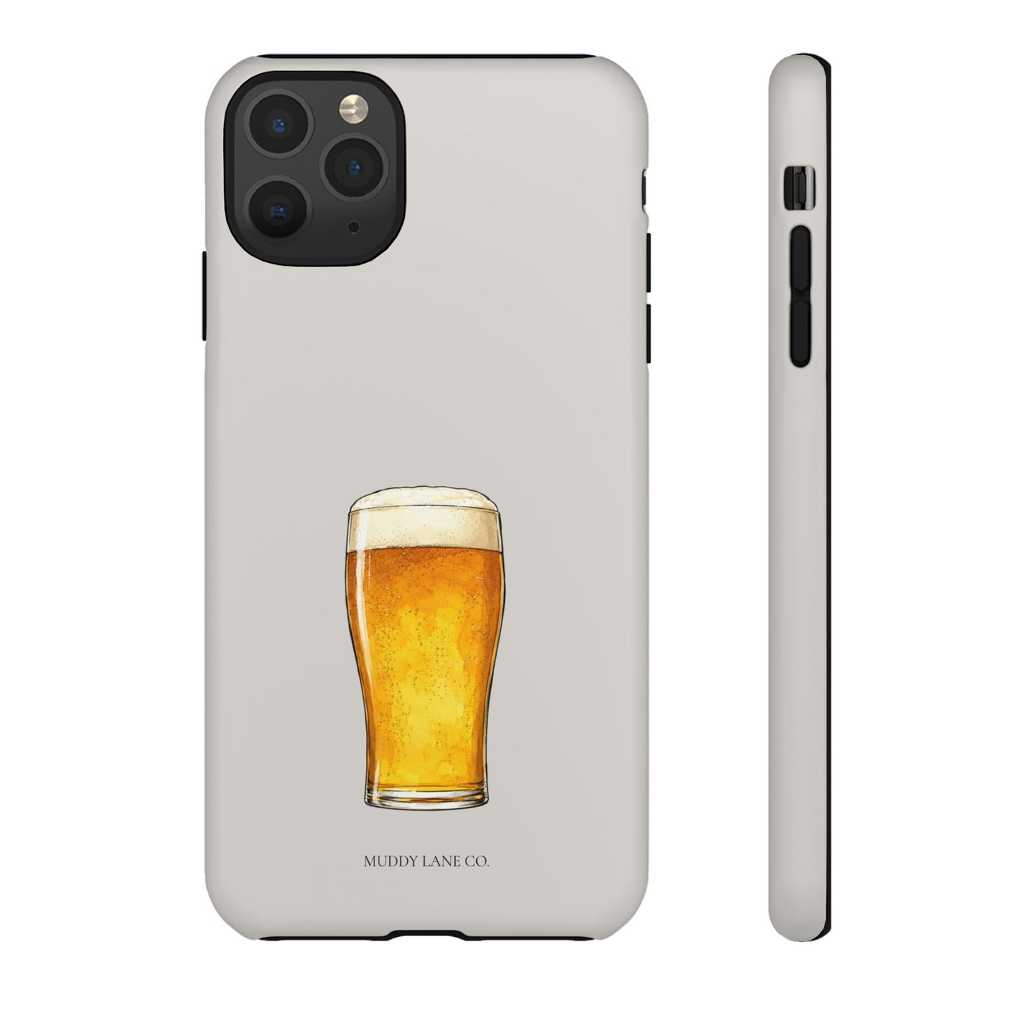 Pub Pint Tough Phone Case in Soft Grey Matte
