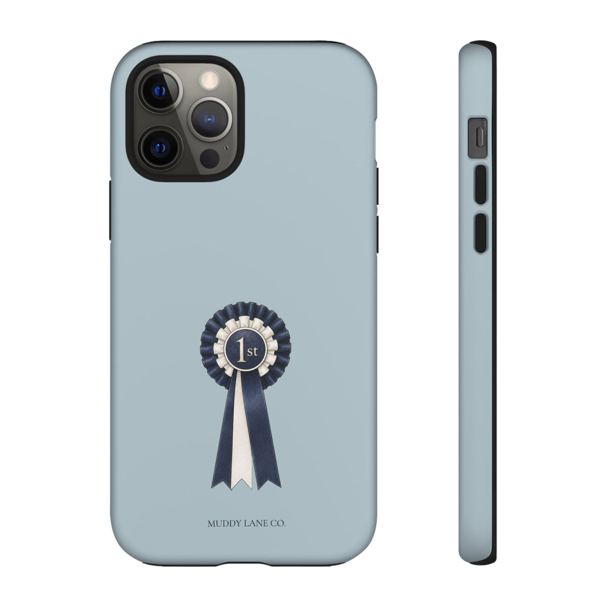 Rosette Tough Phone Case in Dusty Blue Matte