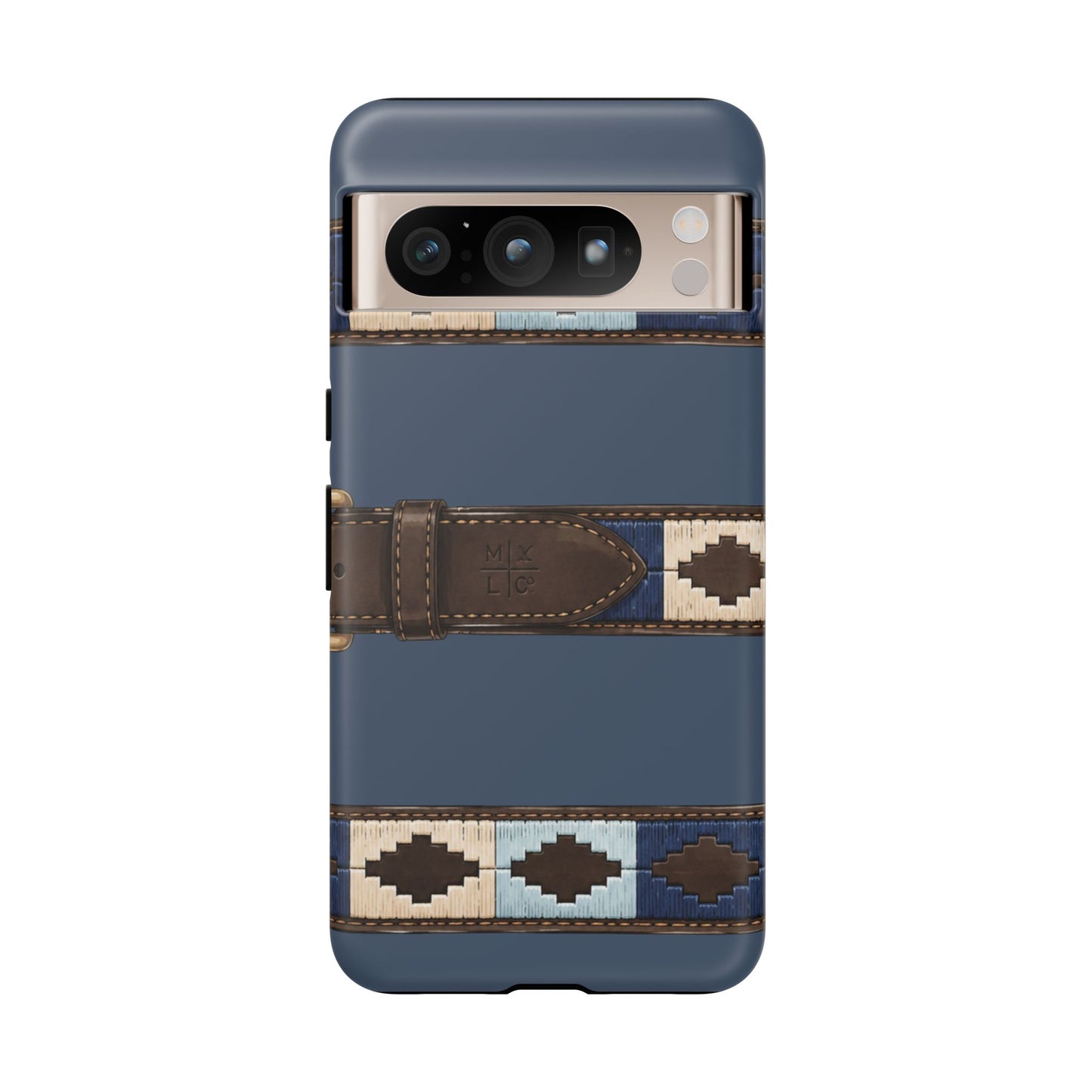 Country Belt Pattern Tough Phone Case in Deep Navy Matte