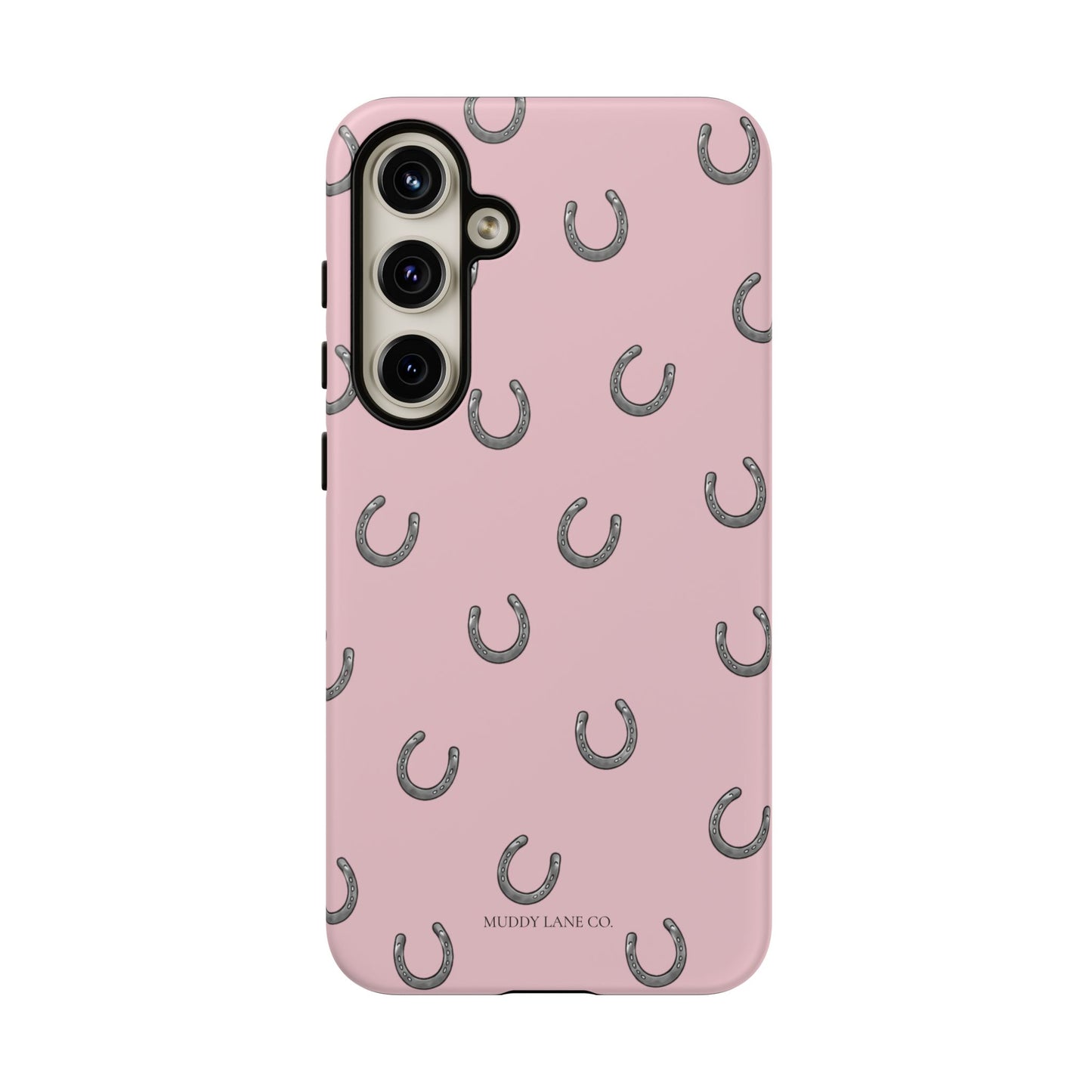 Horseshoe Pattern Tough Phone Case in Soft Rosette Pink Matte