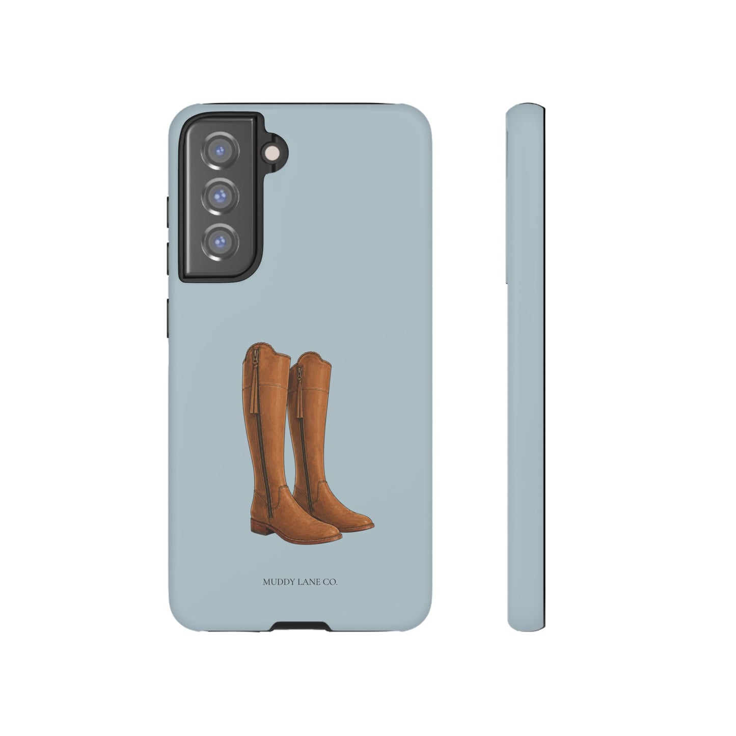 Riding Boots Tough Phone Case in Dusty Blue Matte
