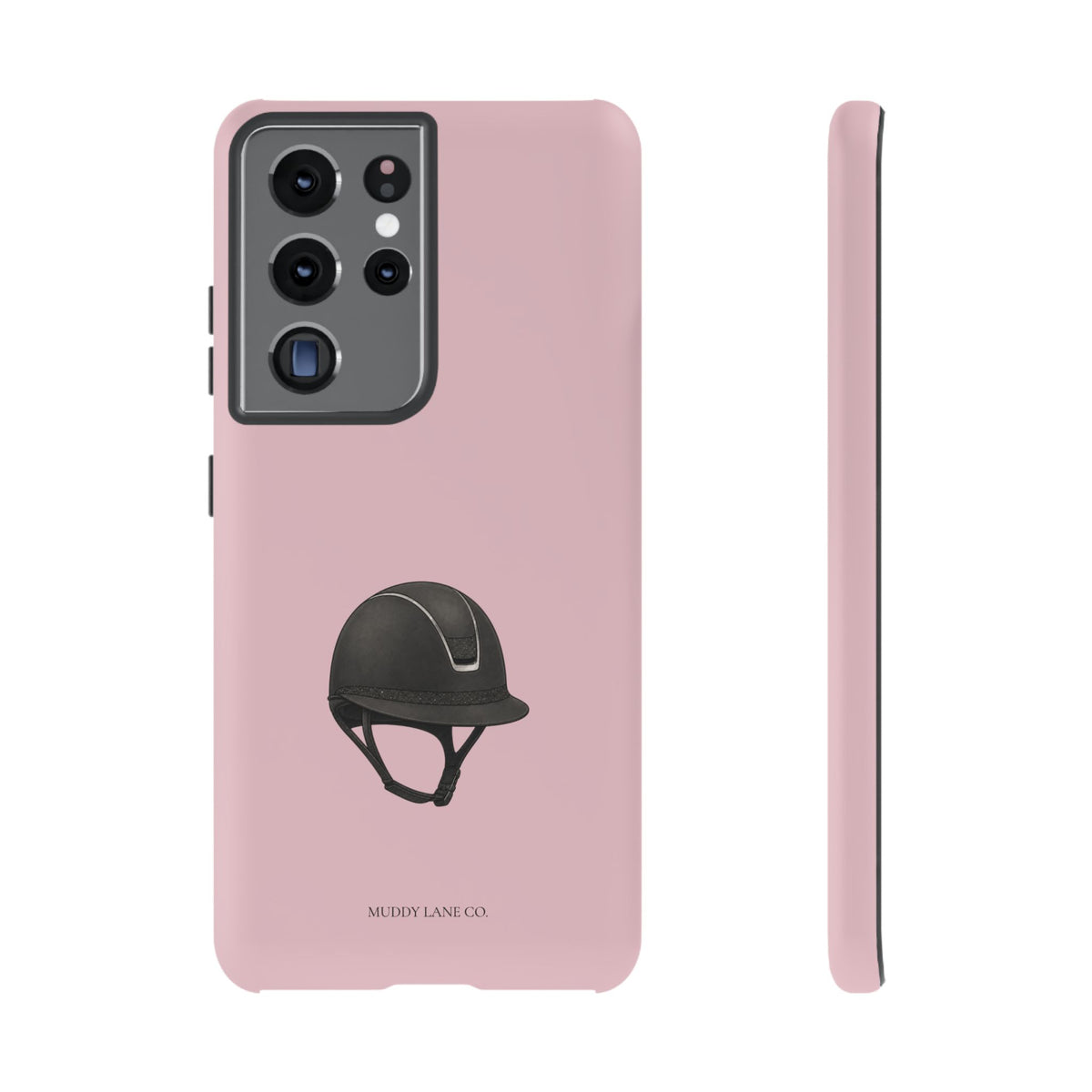 Riding Helmet Tough Phone Case in Soft Rosette Pink Matte