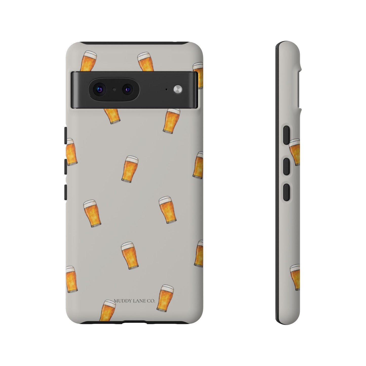 Pint Pattern Tough Phone Case in Soft Grey Matte