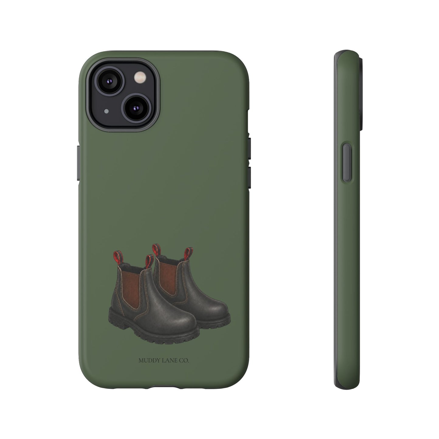 Yard Boots Tough Phone Case in Forest Green Matte
