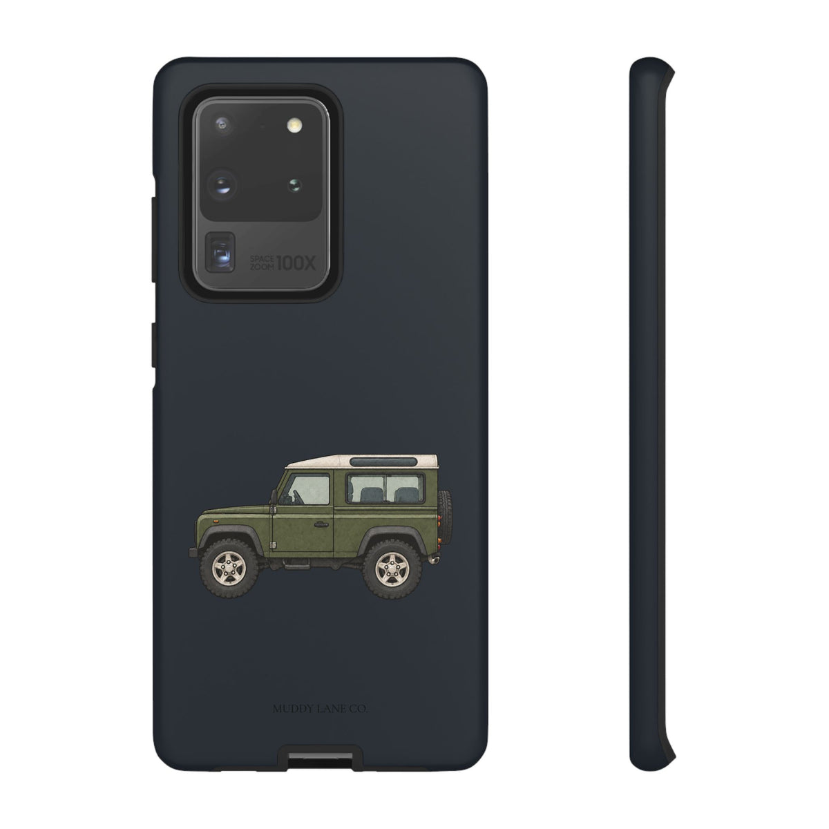 Green Classic 4x4 Tough Phone Case in Charcoal Navy Matte