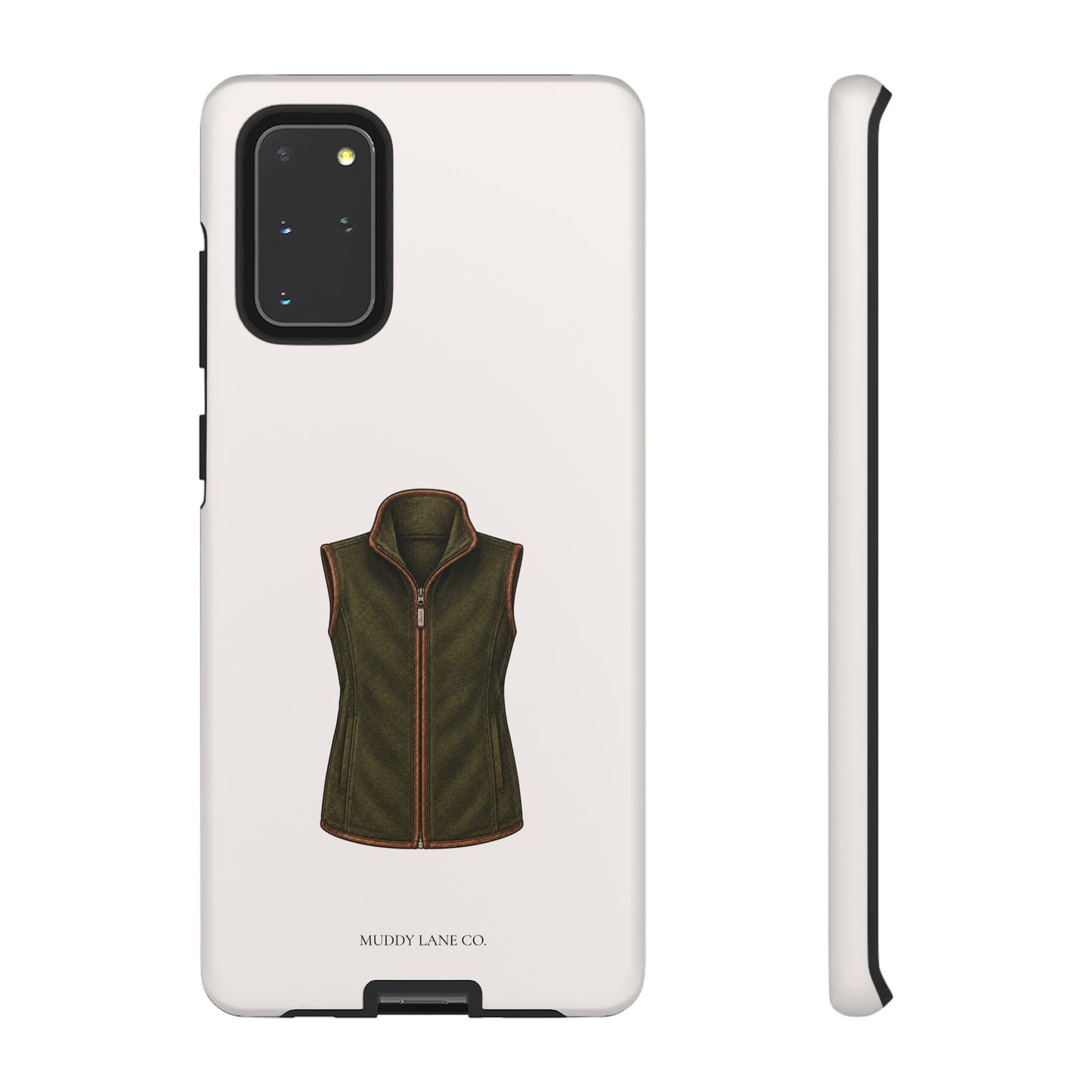 Country Gilet Tough Phone Case in Warm Cream Matte