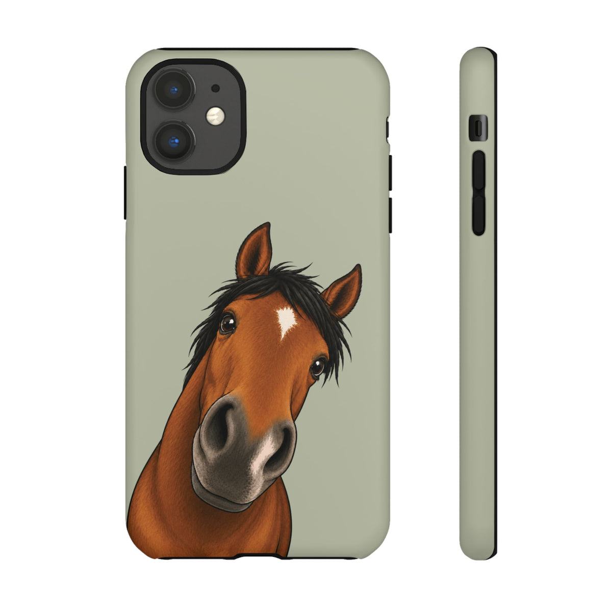 Boop Horse Tough Phone Case in Light Sage Matte