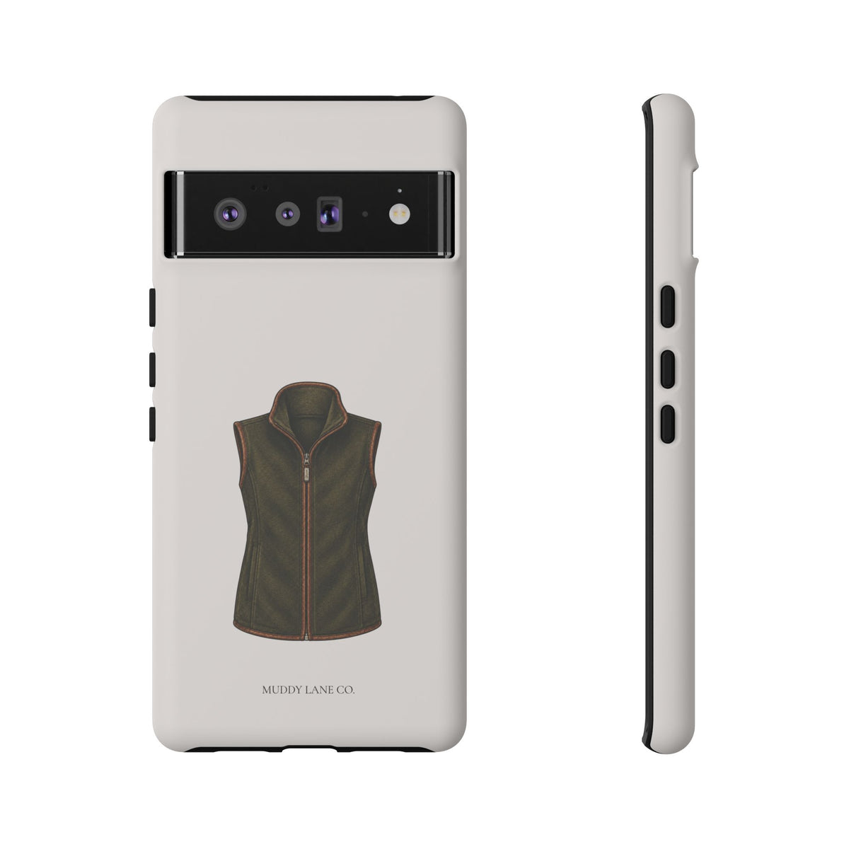 Country Gilet Tough Phone Case in Warm Cream Matte