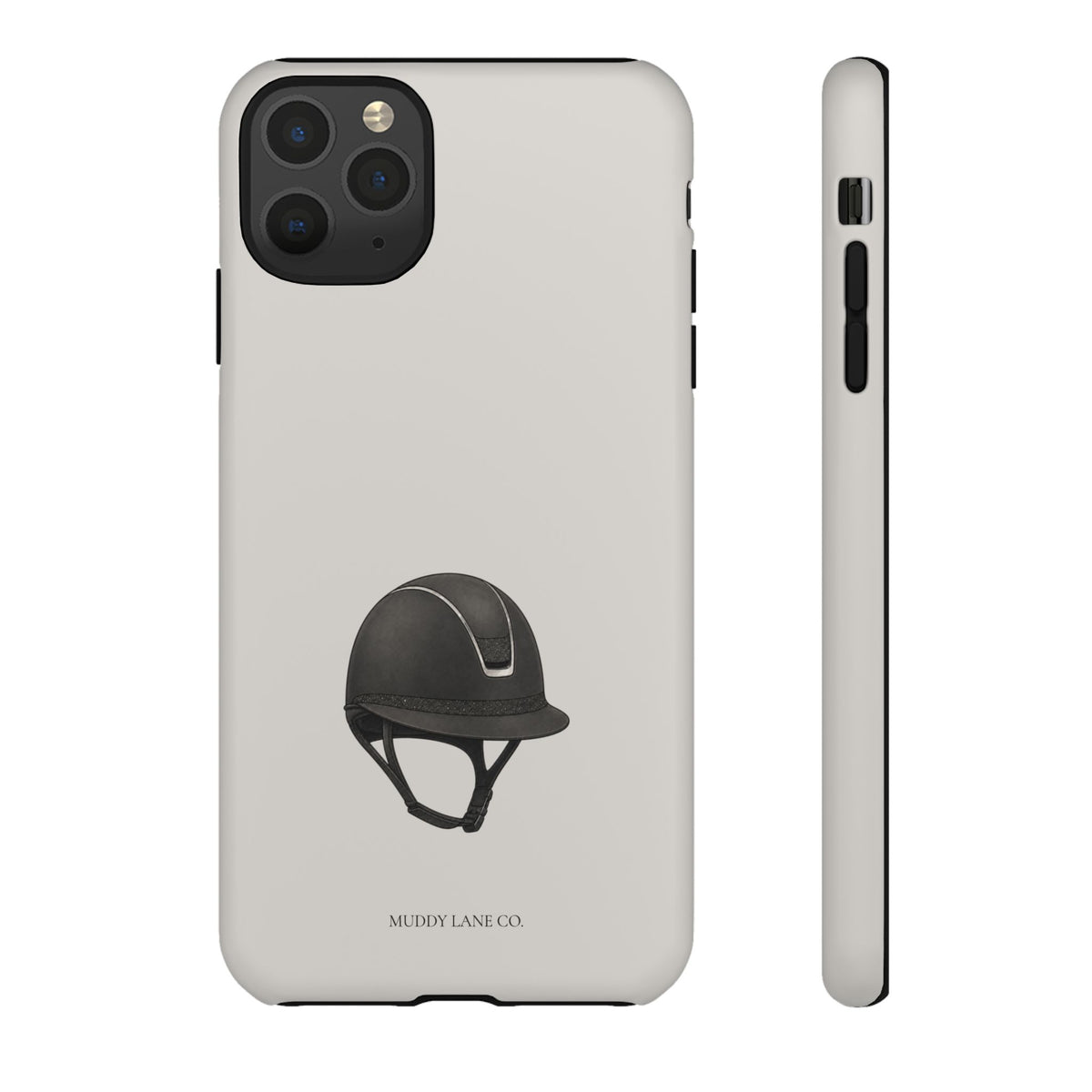 Riding Helmet Tough Phone Case in Soft Grey Matte