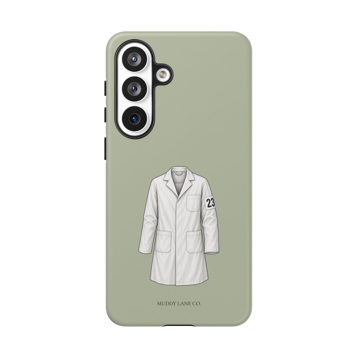 Showing Coat Tough Phone Case in Light Sage Matte