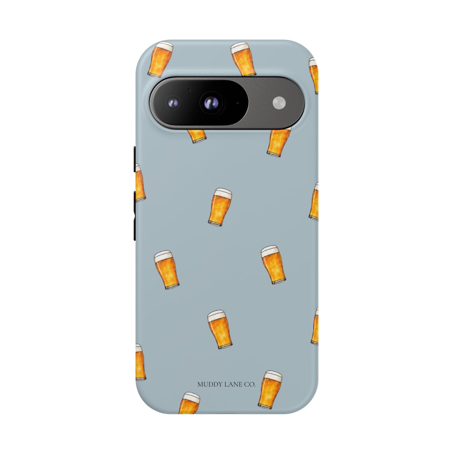 Pint Pattern Tough Phone Case in Dusty Blue Matte