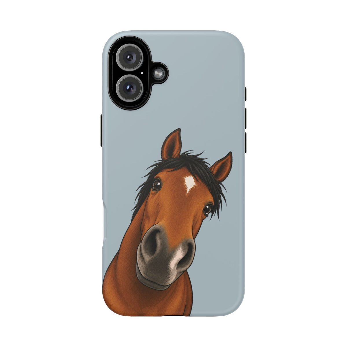 Boop Horse Tough Phone Case in Dusty Blue Matte