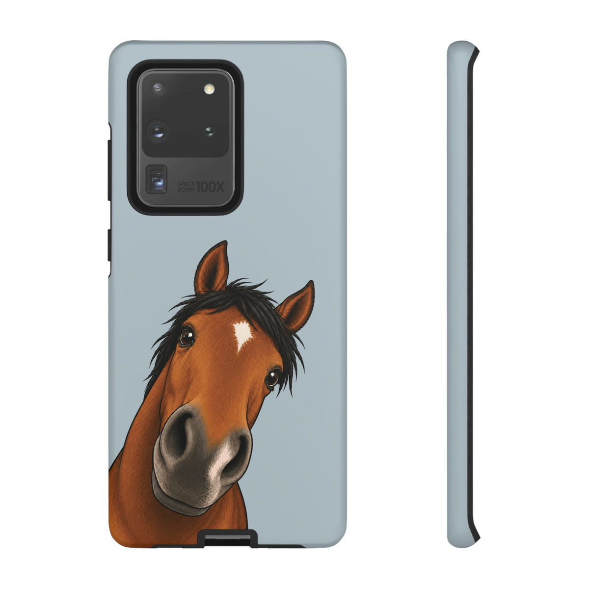 Boop Horse Tough Phone Case in Dusty Blue Matte