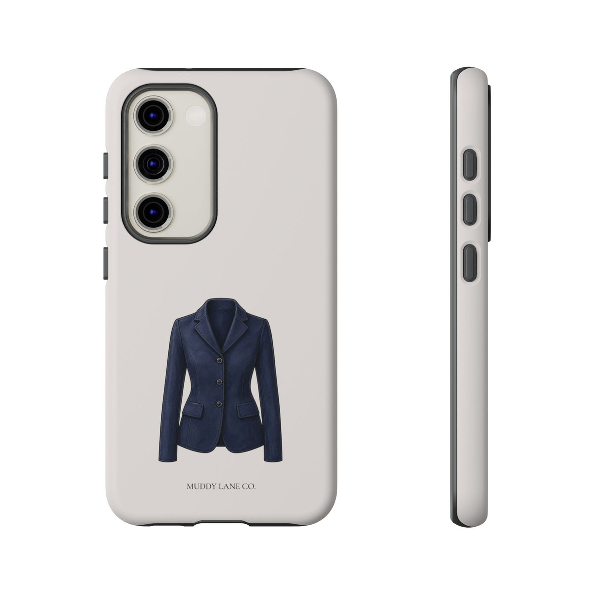 Navy Show Jacket Tough Phone Case in Warm Cream Matte
