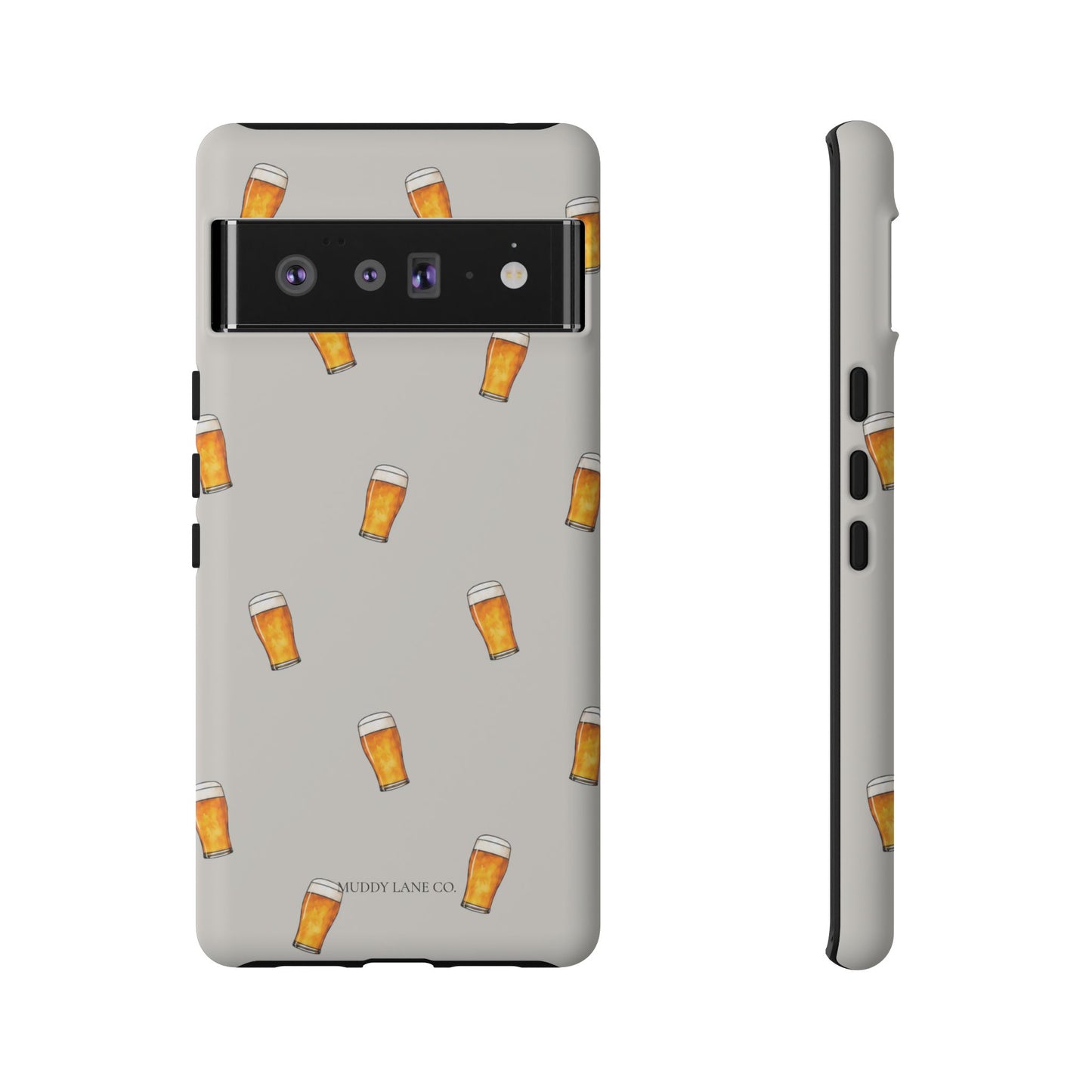 Pint Pattern Tough Phone Case in Soft Grey Matte