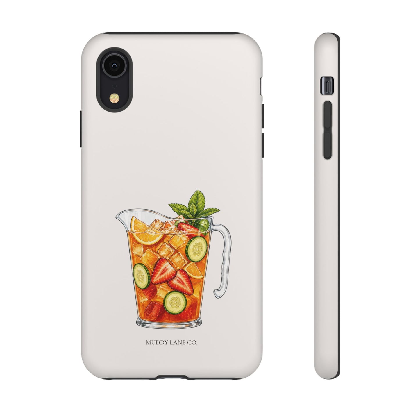 Summer Drink Jug Tough Phone Case in Warm Cream Matte