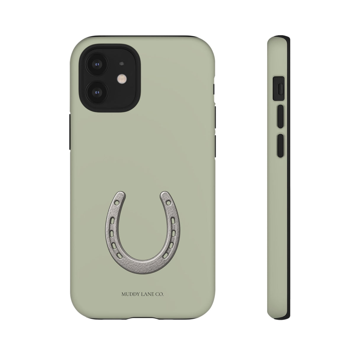 Horseshoe Tough Phone Case in Light Sage Matte