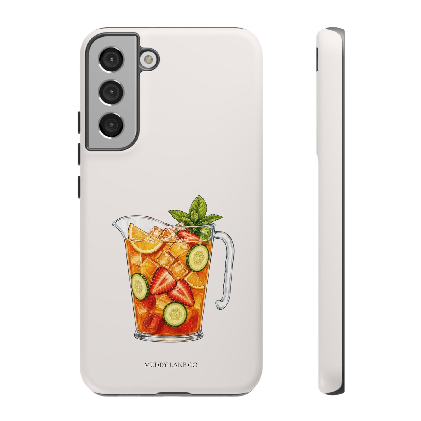 Summer Drink Jug Tough Phone Case in Warm Cream Matte
