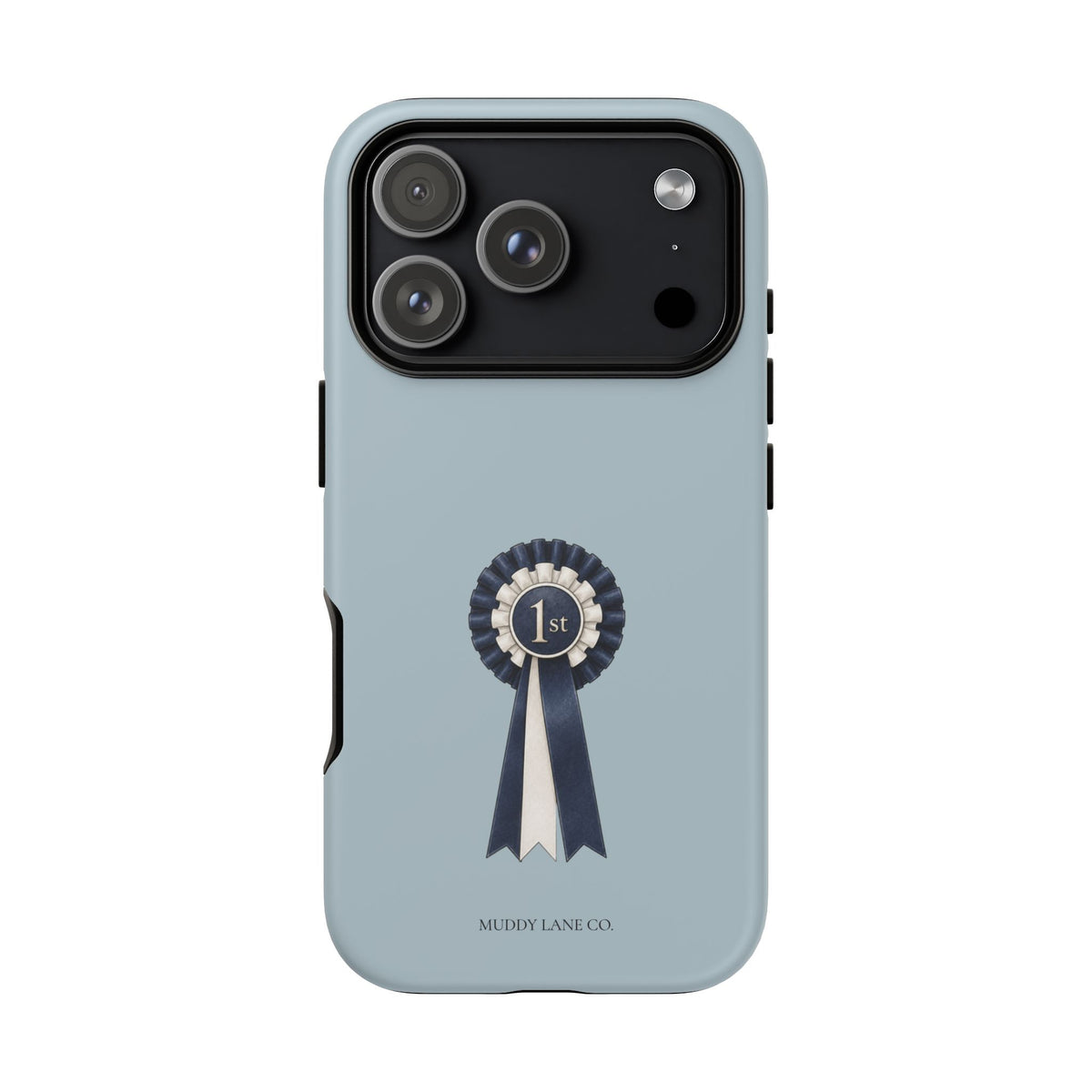 Rosette Tough Phone Case in Dusty Blue Matte