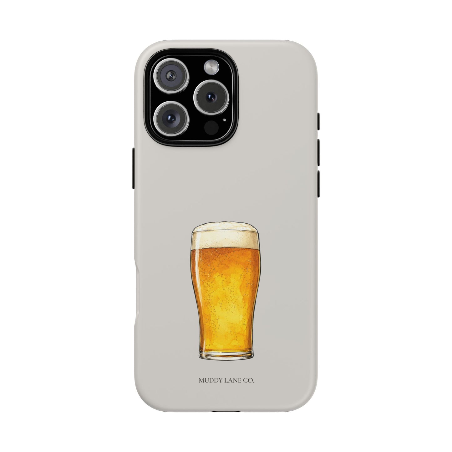 Pub Pint Tough Phone Case in Soft Grey Matte