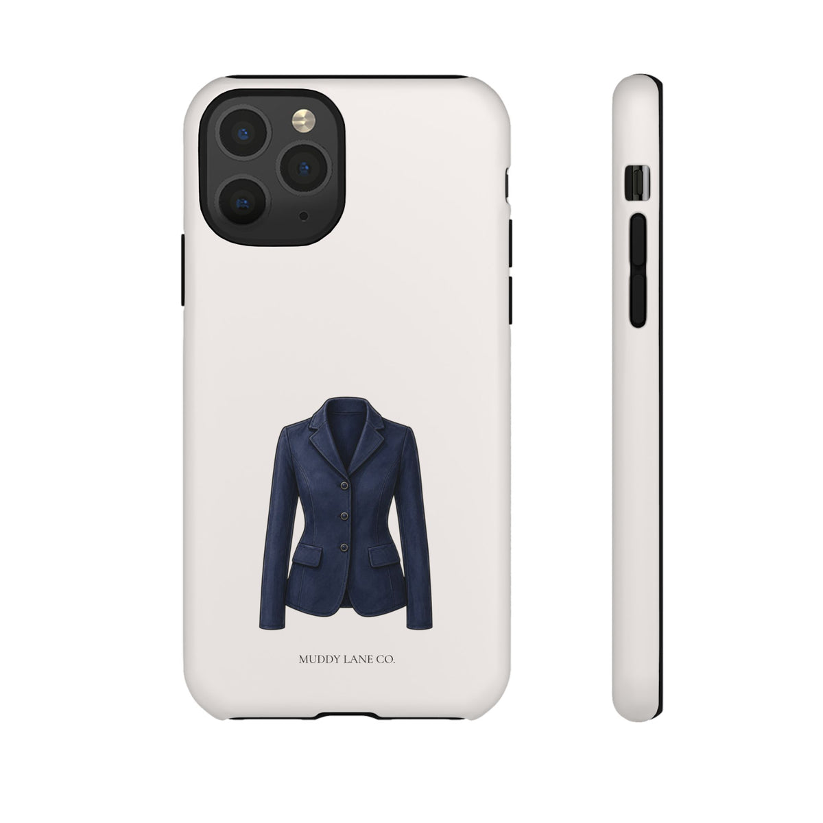 Navy Show Jacket Tough Phone Case in Warm Cream Matte