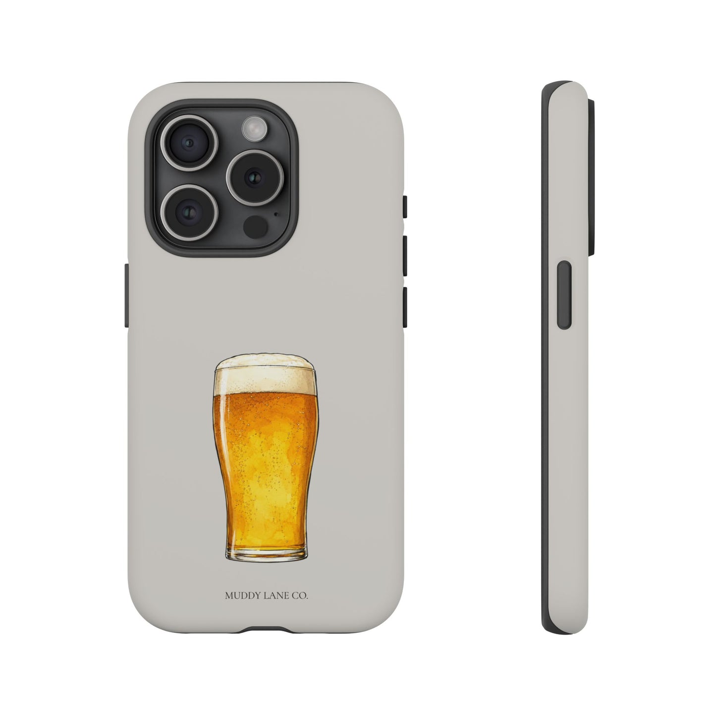 Pub Pint Tough Phone Case in Soft Grey Matte