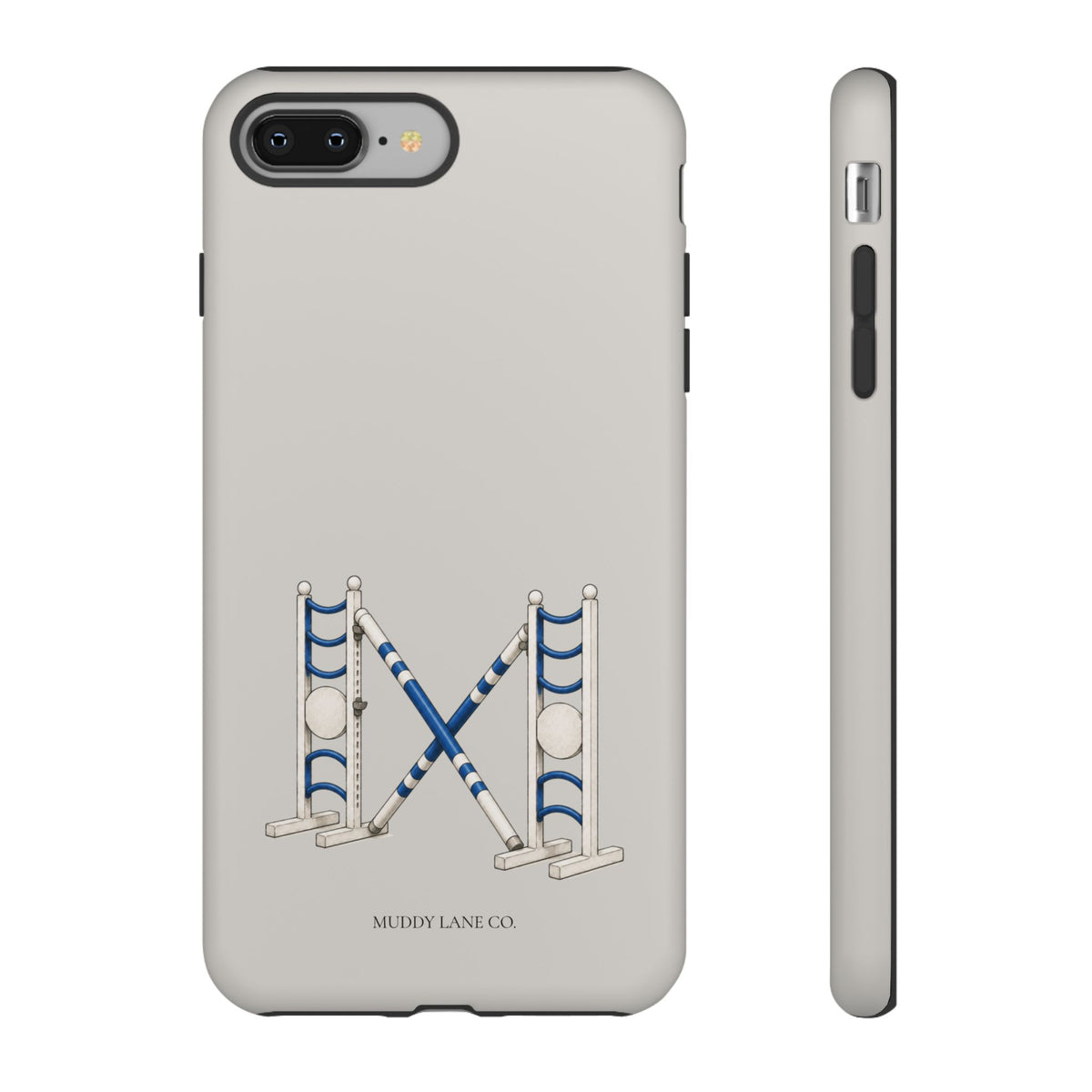 Show Jumping phone case in Soft Grey by Muddy Lane Co, photo 3