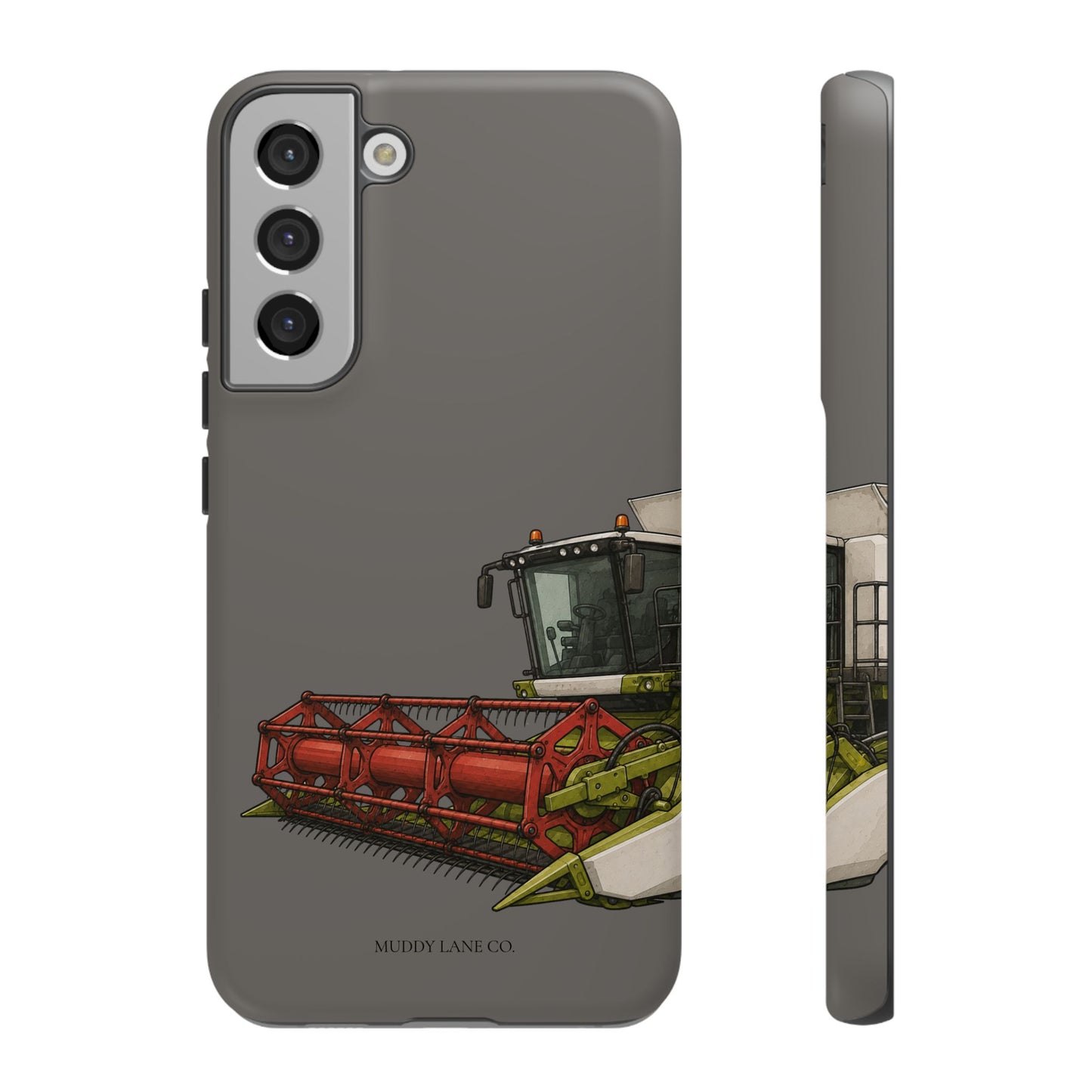 Combine Harvester Close-Up Tough Phone Case in Dark Grey Matte