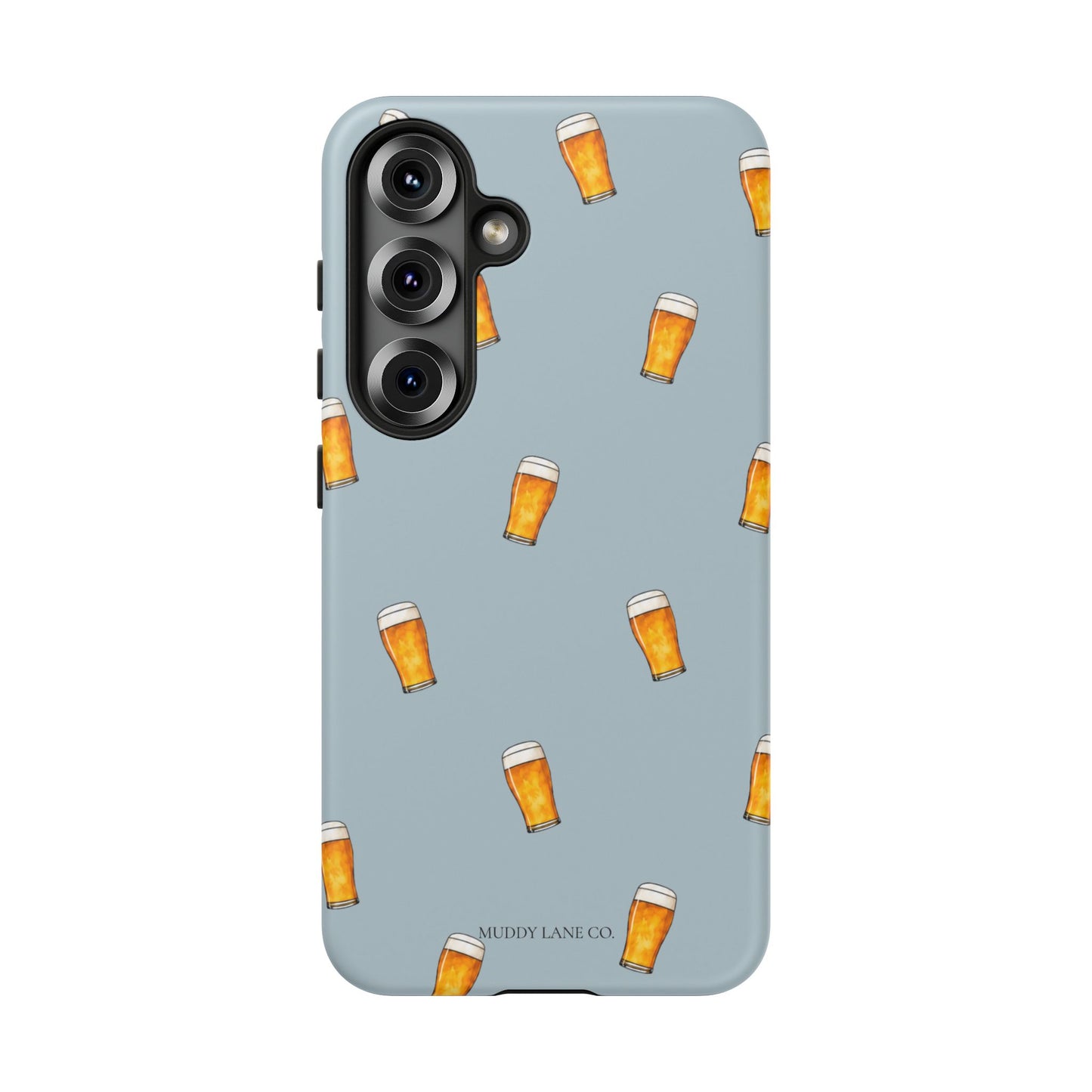 Pint Pattern Tough Phone Case in Dusty Blue Matte