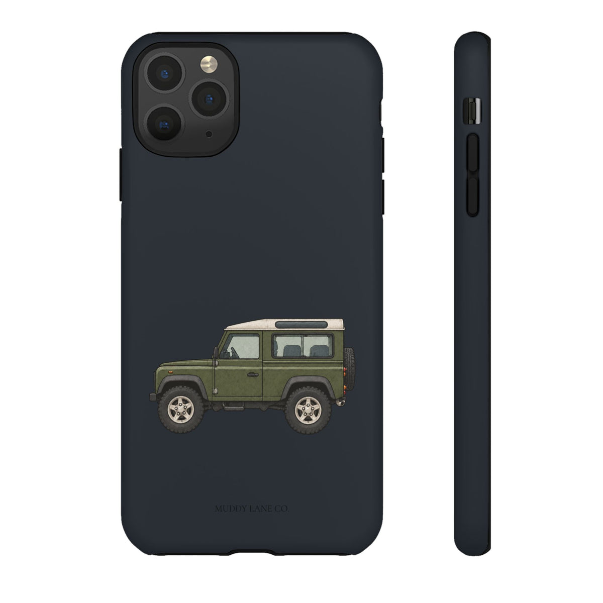Green Classic 4x4 Tough Phone Case in Charcoal Navy Matte