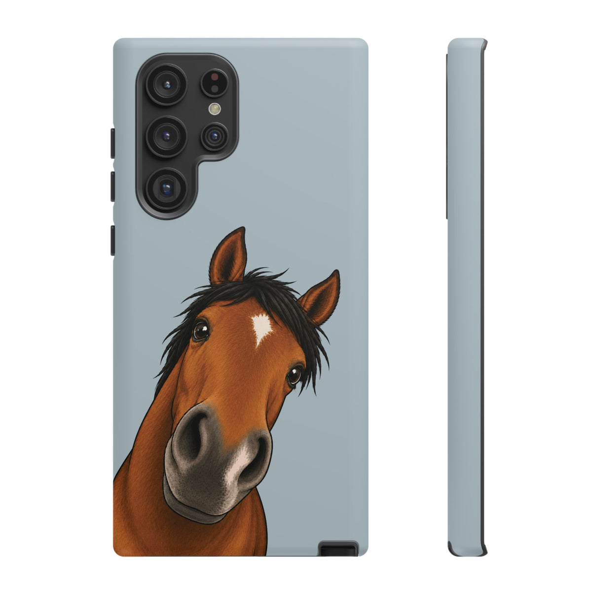 Boop Horse Tough Phone Case in Dusty Blue Matte