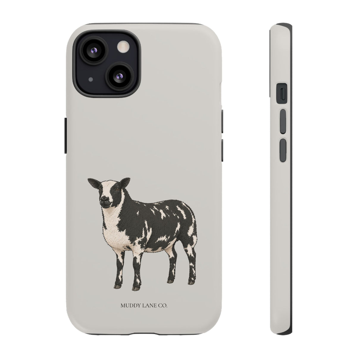 Dutch Spotted Sheep Tough Phone Case in Soft Grey Matte