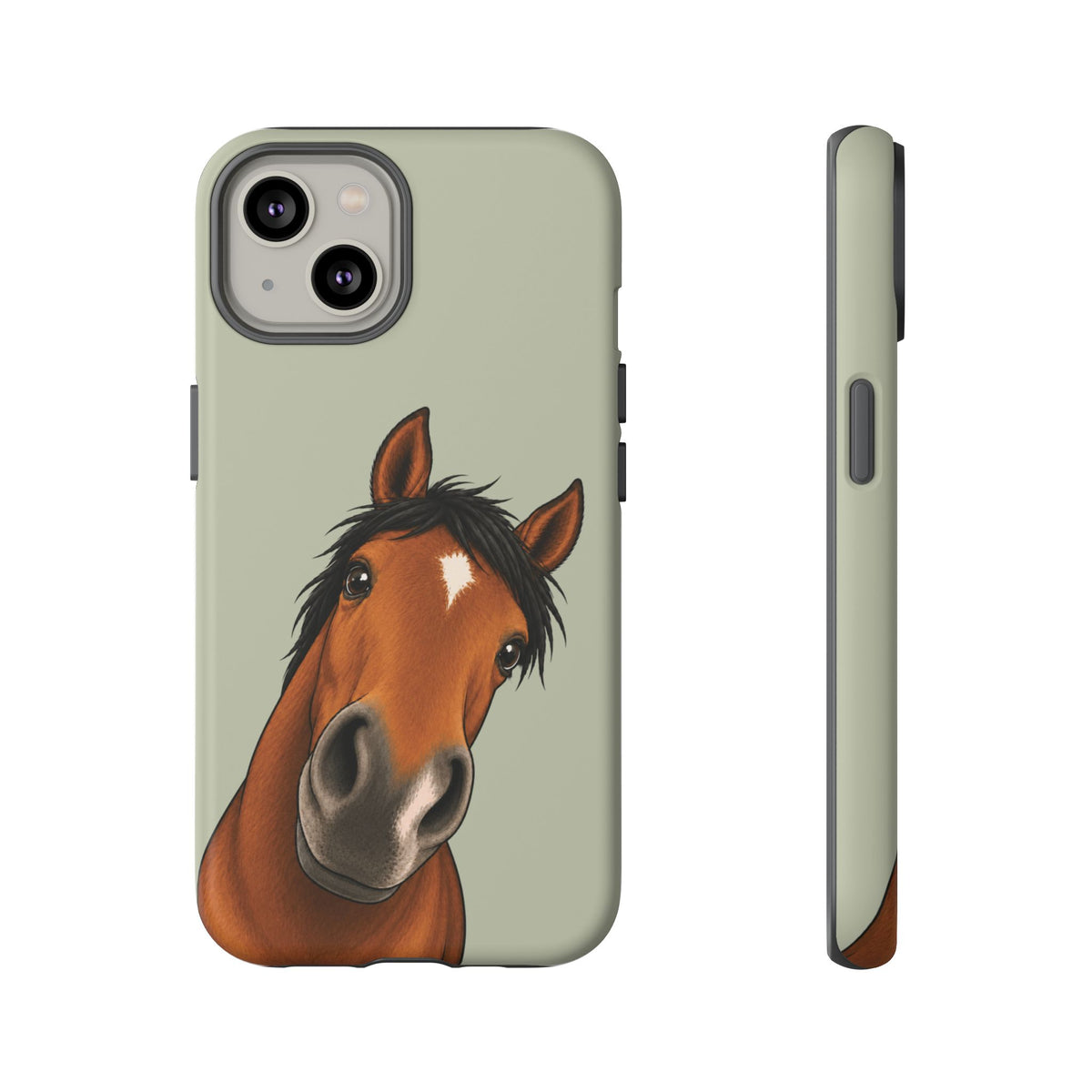 Boop Horse Tough Phone Case in Light Sage Matte
