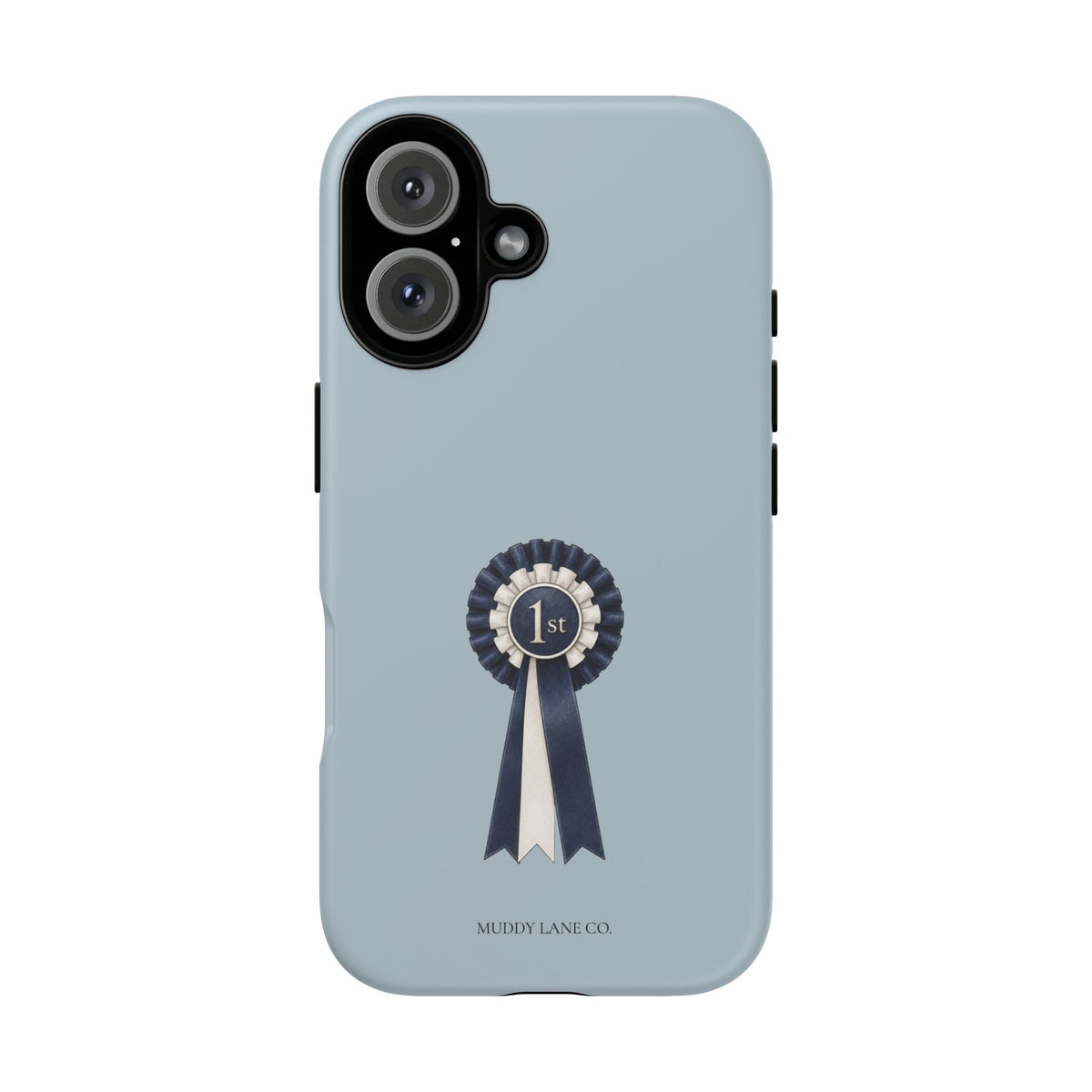 Rosette Tough Phone Case in Dusty Blue Matte