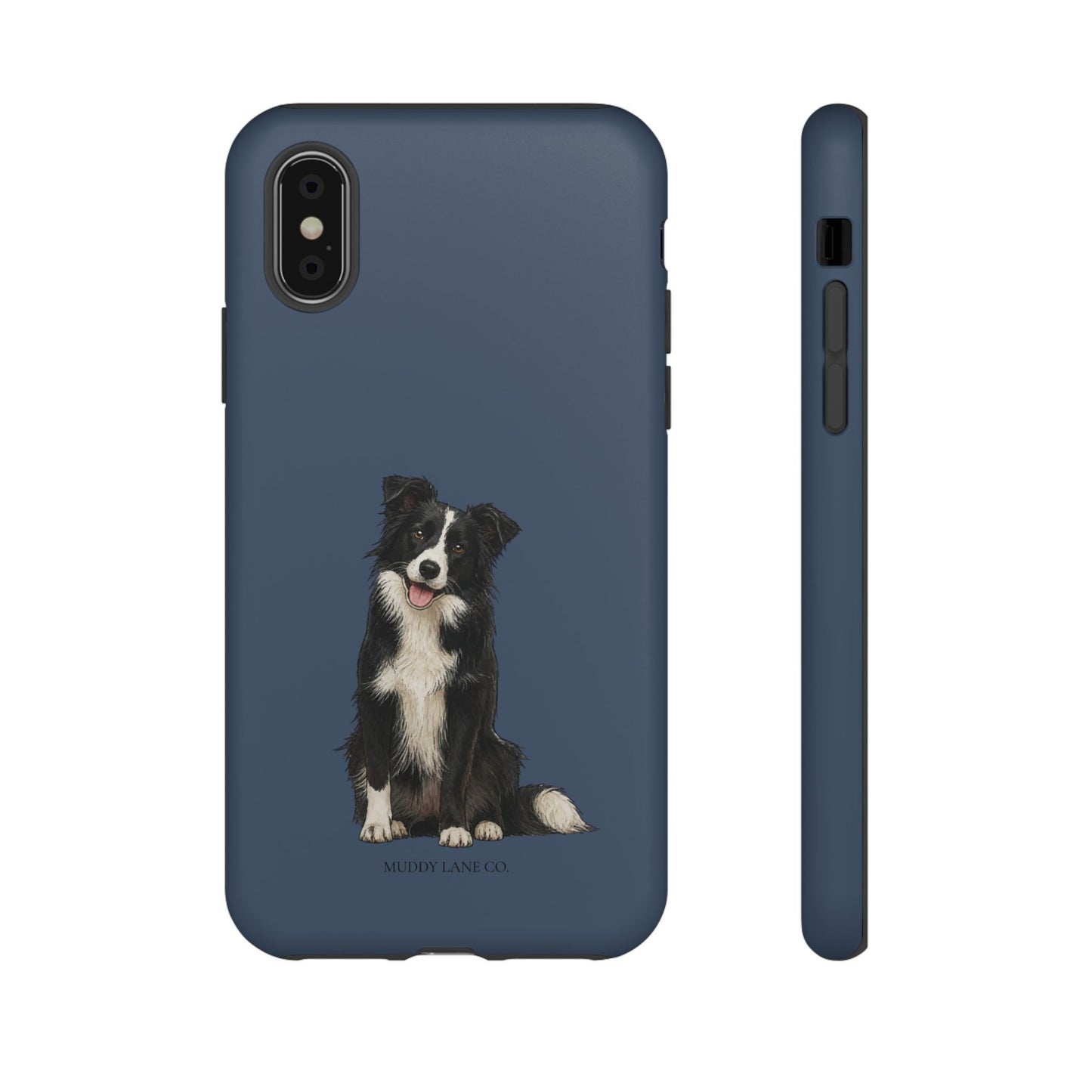 Border Collie Tough Phone Case in Deep Navy Matte