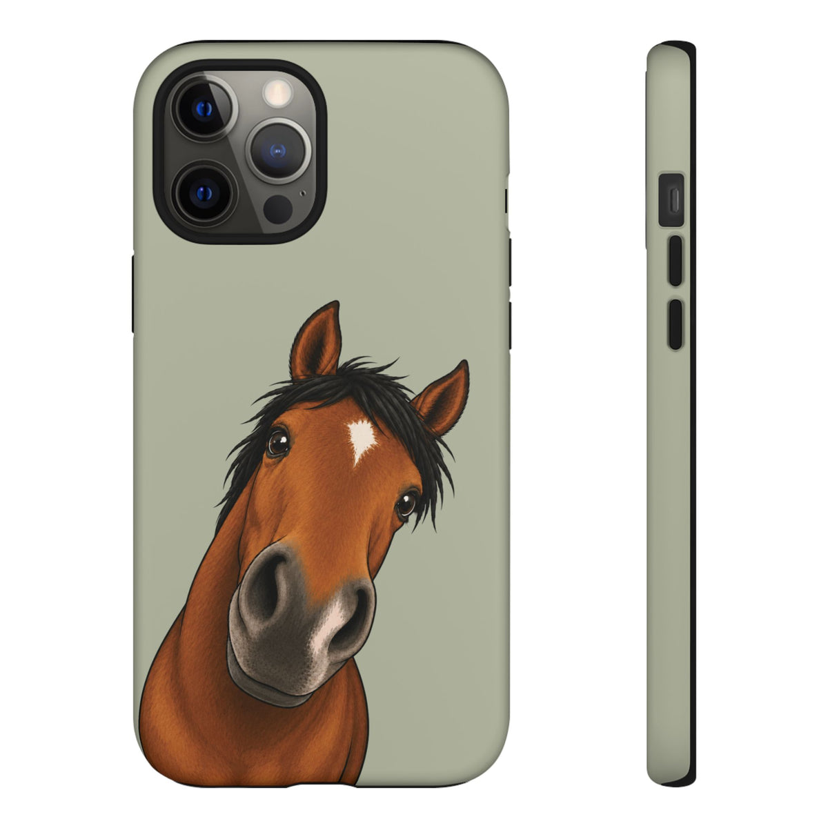 Boop Horse Tough Phone Case in Light Sage Matte