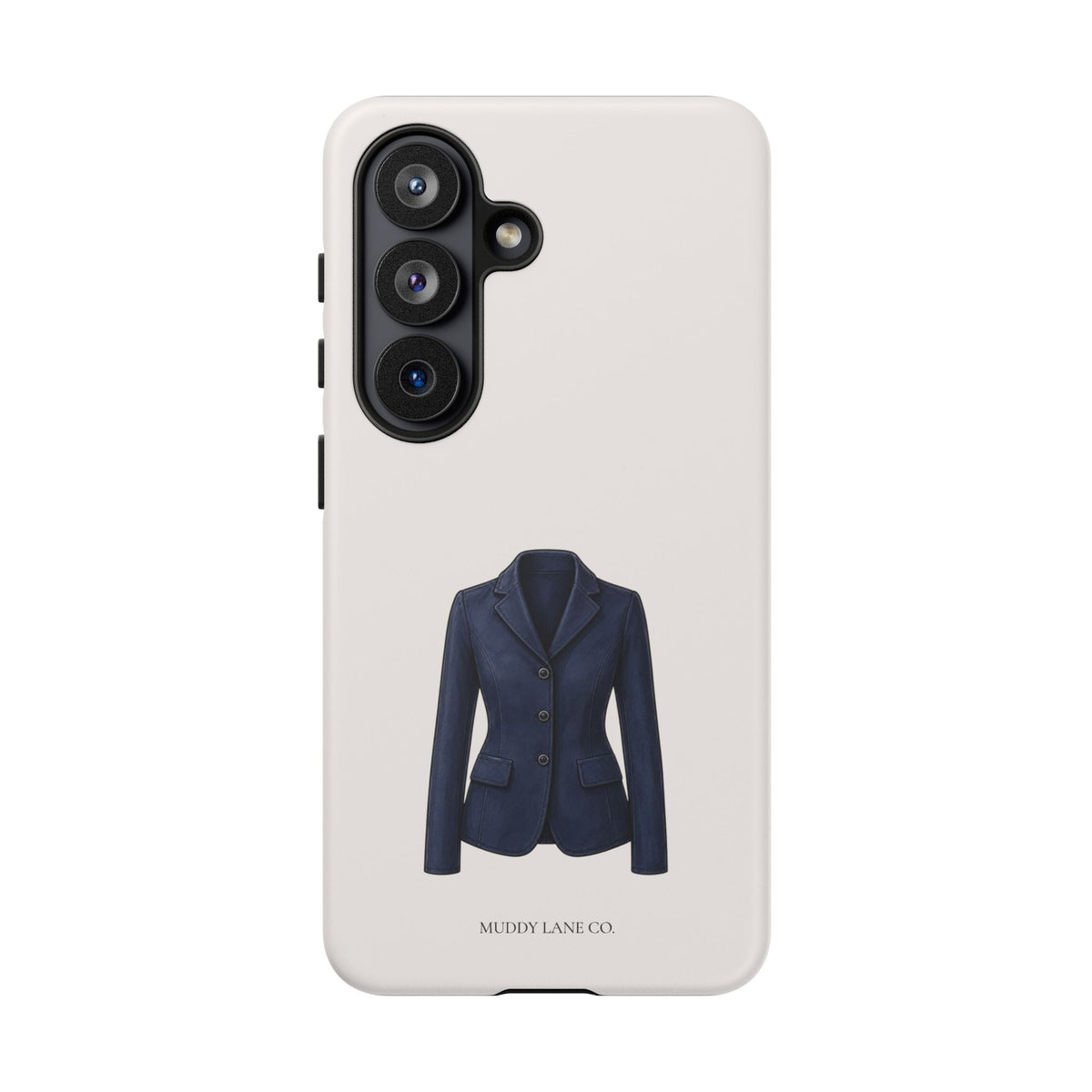 Navy Show Jacket Tough Phone Case in Warm Cream Matte