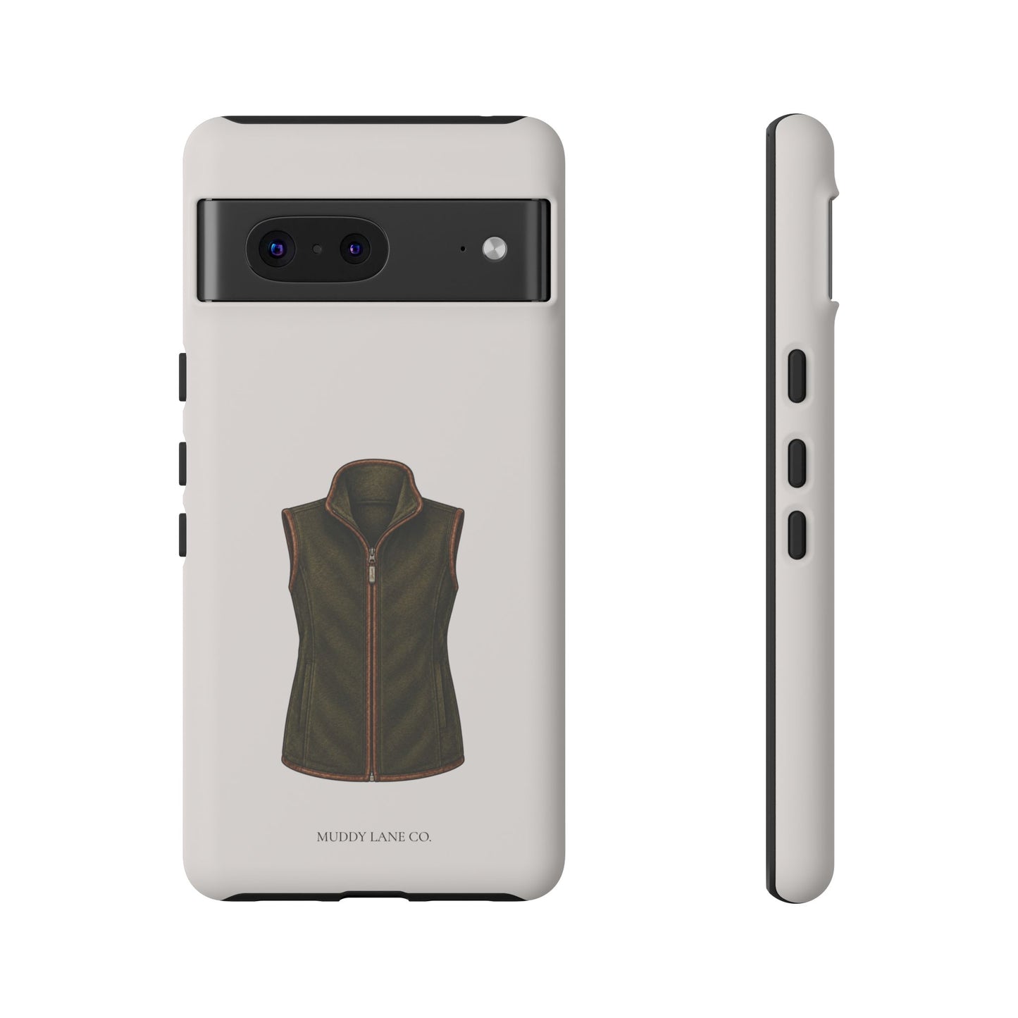 Country Gilet Tough Phone Case in Warm Cream Matte