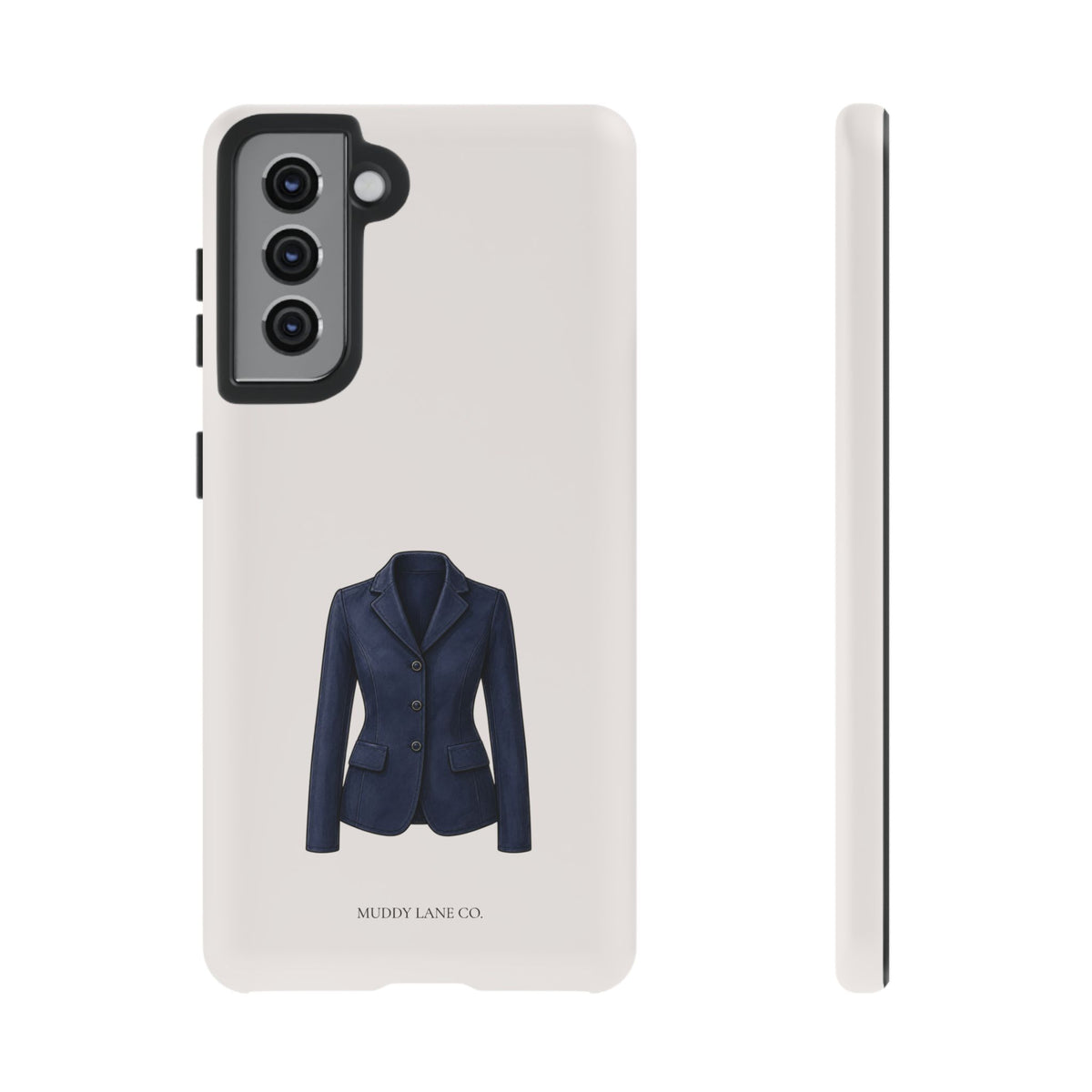 Navy Show Jacket Tough Phone Case in Warm Cream Matte