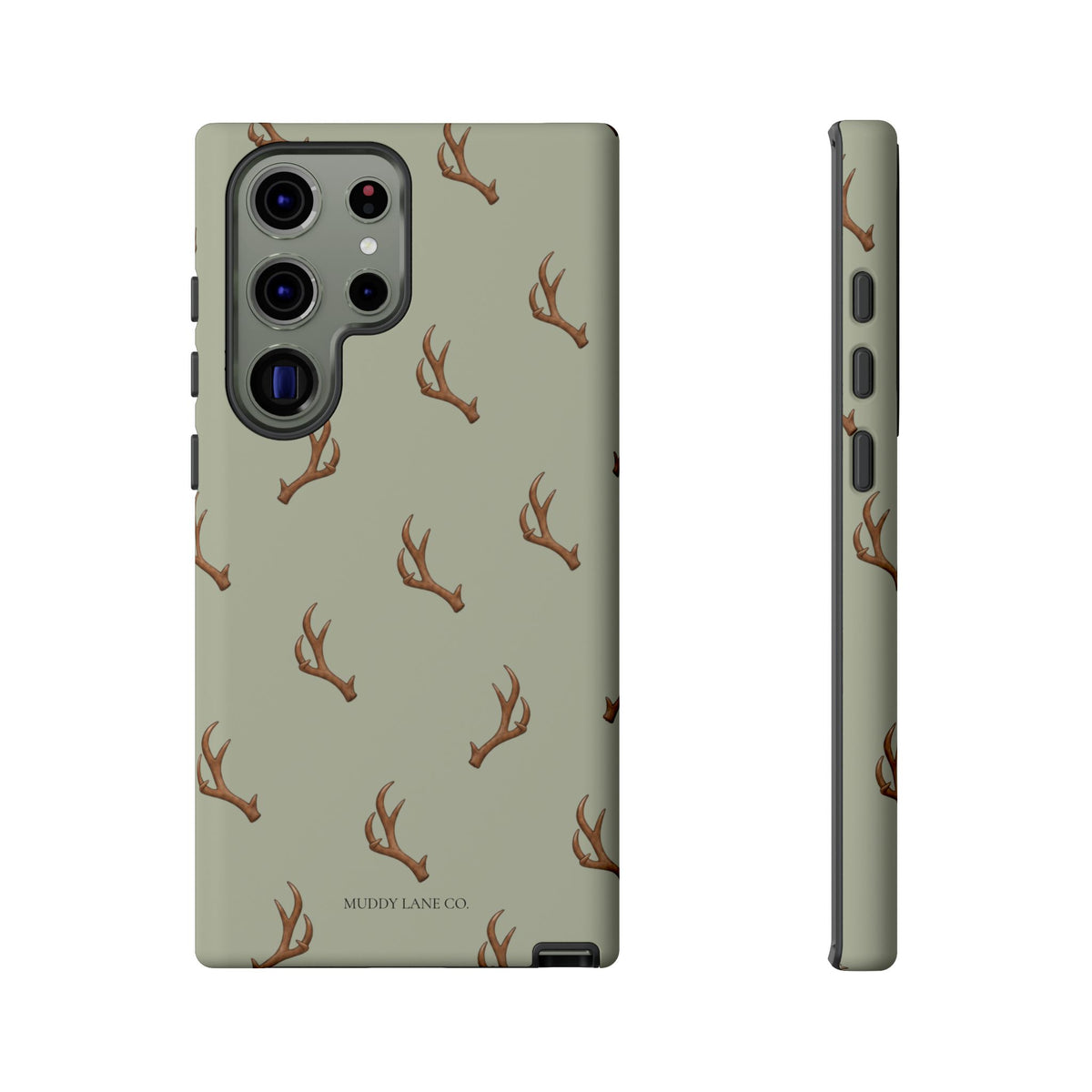Antler Pattern Tough Phone Case in Light Sage Matte