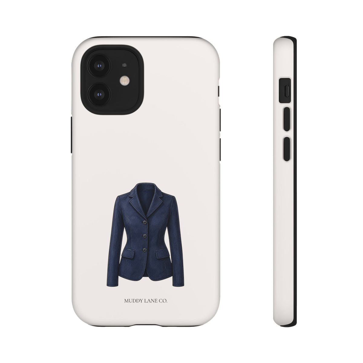 Navy Show Jacket Tough Phone Case in Warm Cream Matte