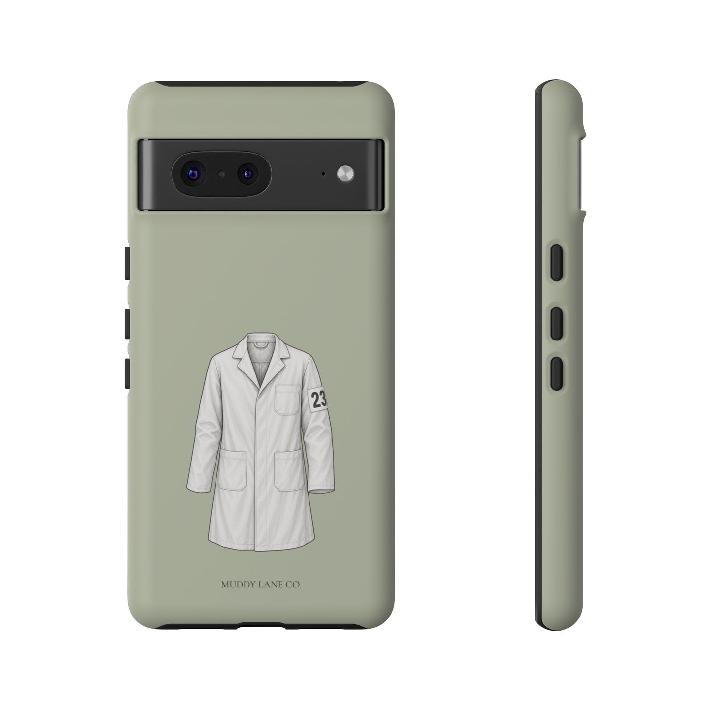 Showing Coat Tough Phone Case in Light Sage Matte