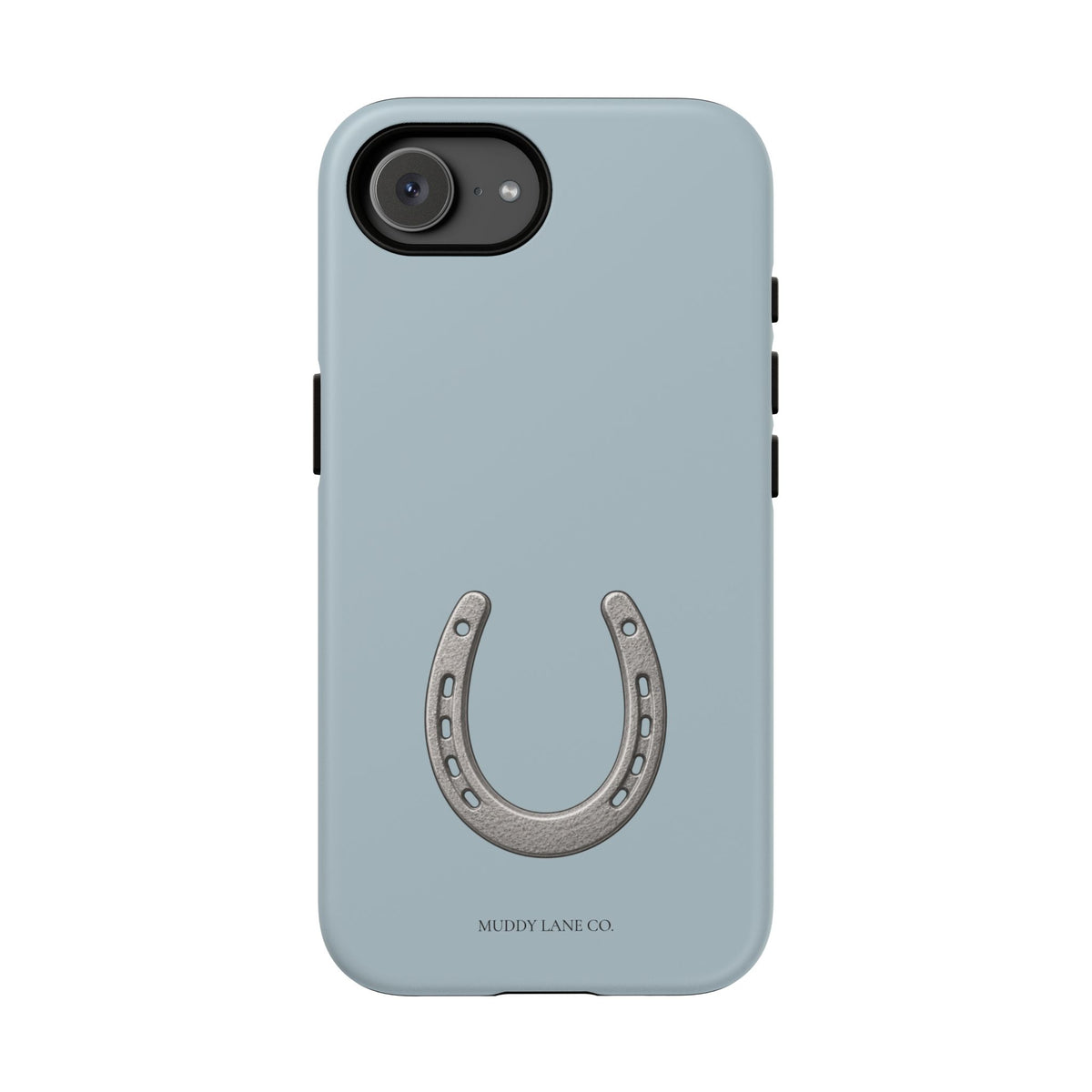 Horseshoe Tough Phone Case in Dusty Blue Matte
