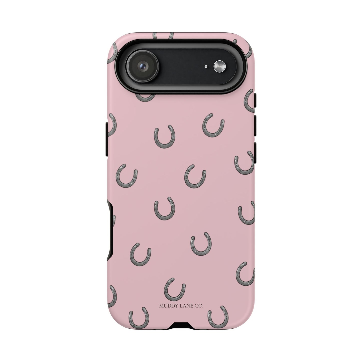 Horseshoe Pattern Tough Phone Case in Soft Rosette Pink Matte