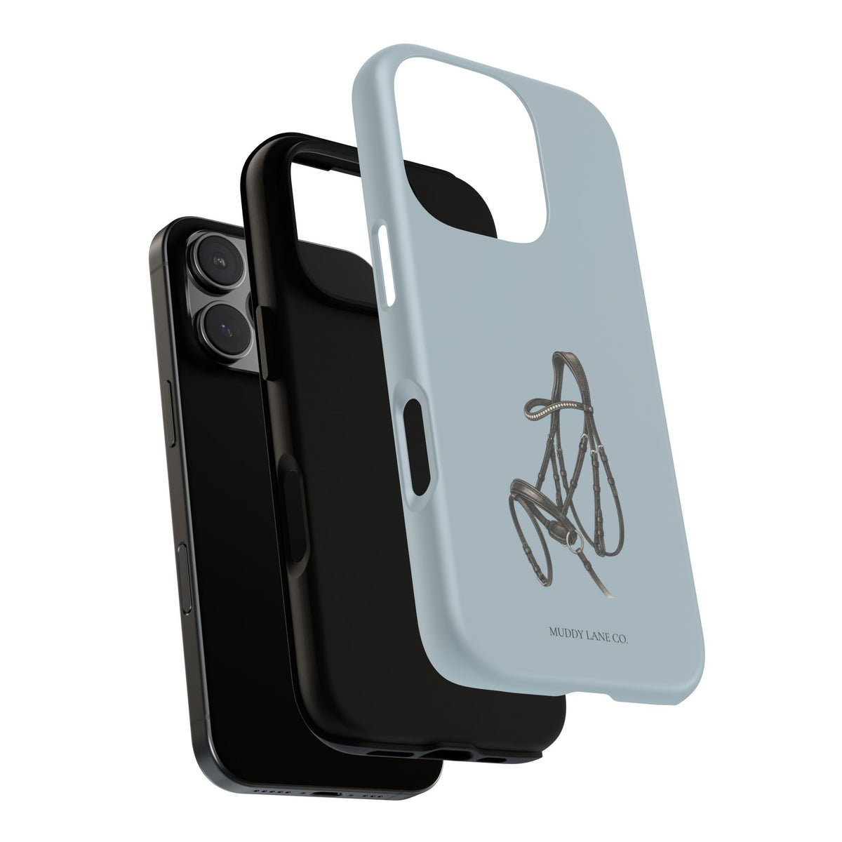Bridle Tough Phone Case in Dusty Blue Matte
