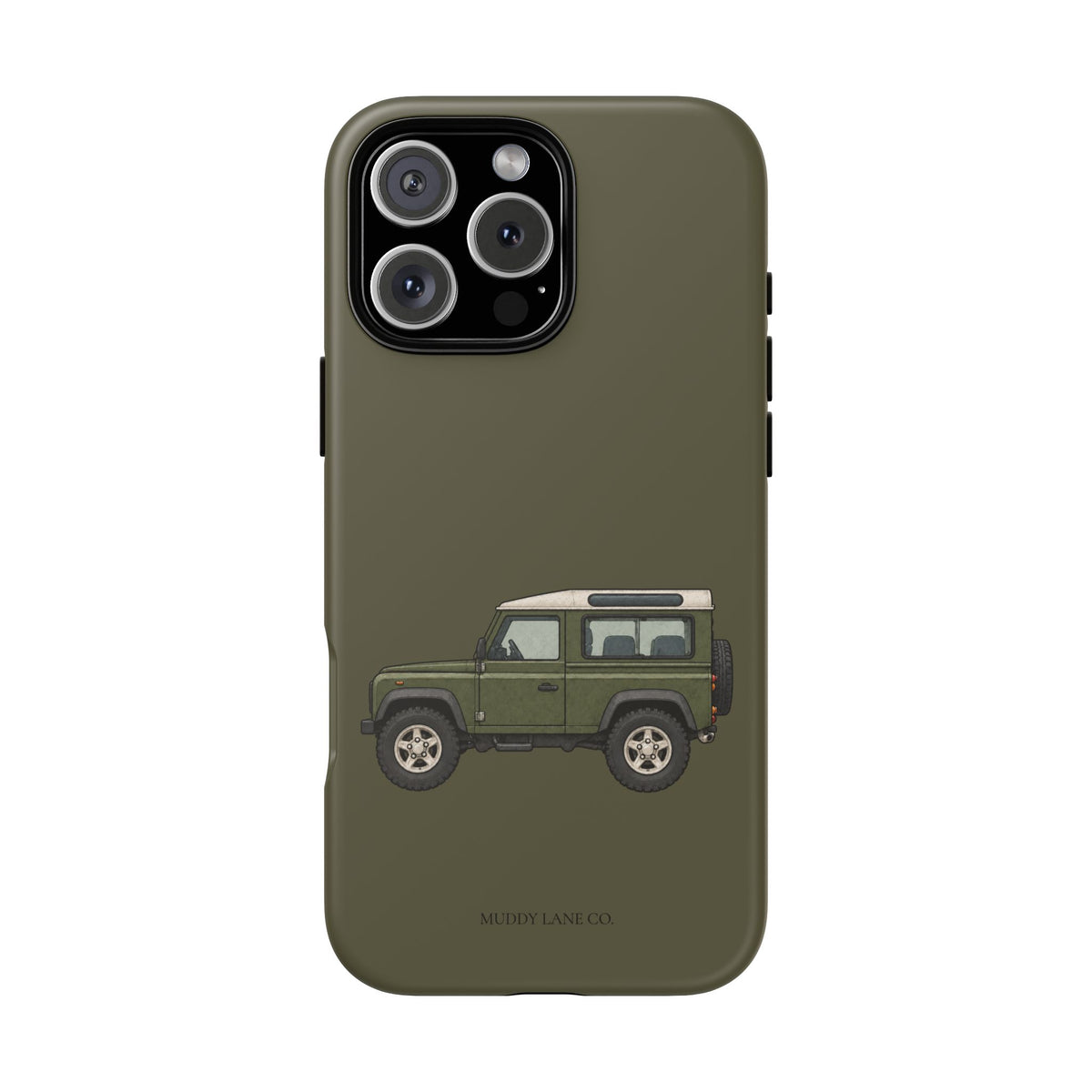 Green Classic 4x4 Tough Phone Case in Muddy Green Matte