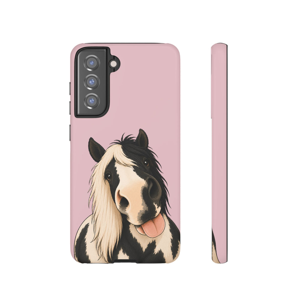 Cheeky Cob Tough Phone Case in Soft Rosette Pink Matte