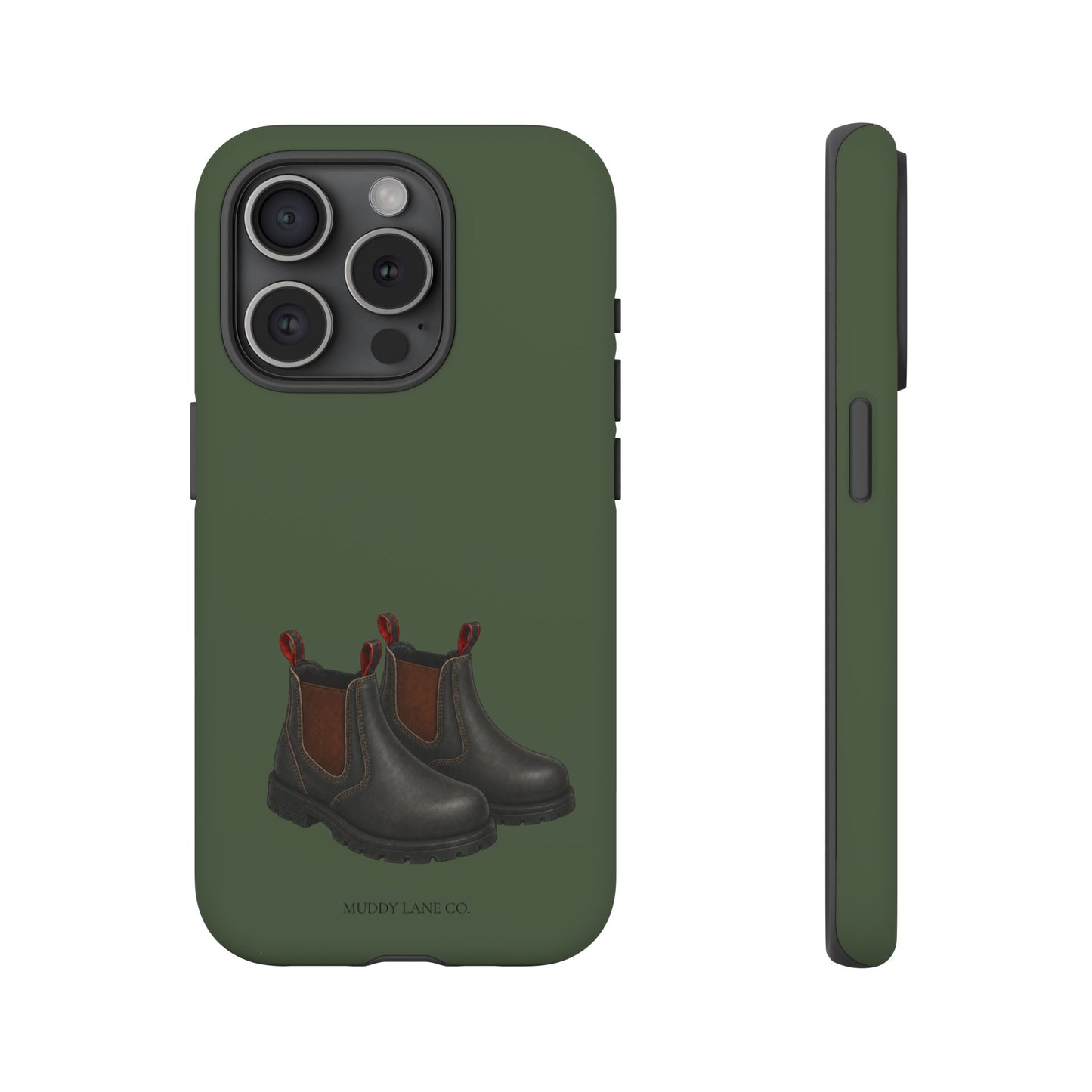 Yard Boots Tough Phone Case in Forest Green Matte